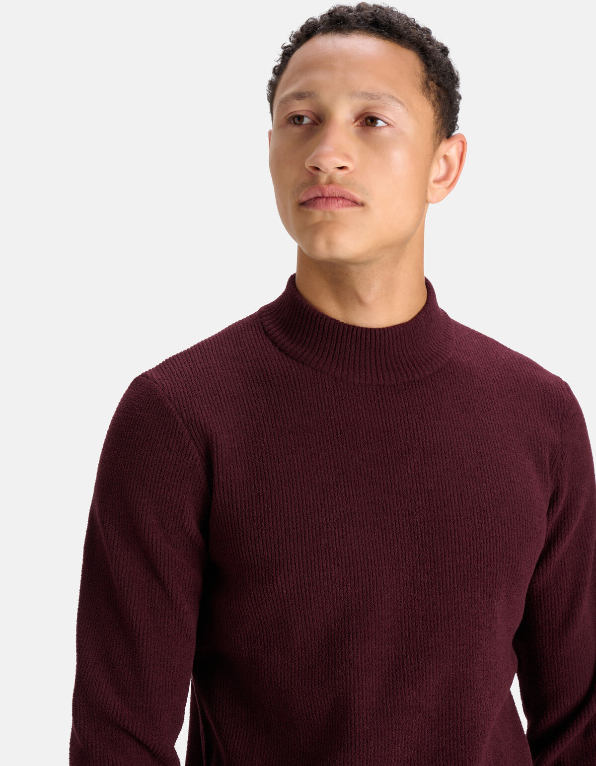 Chenille Trui Donkerrood SHOEBY MEN