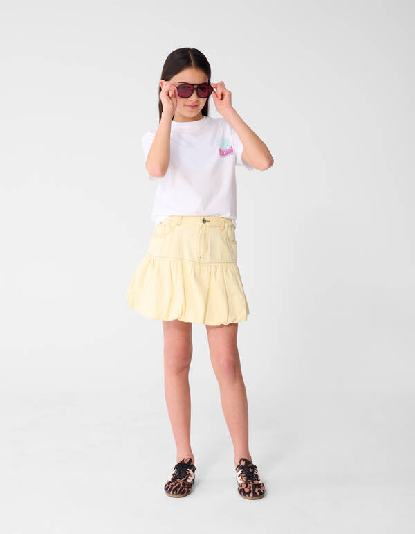 Sun Artwork T-shirt Wit SHOEBY GIRLS