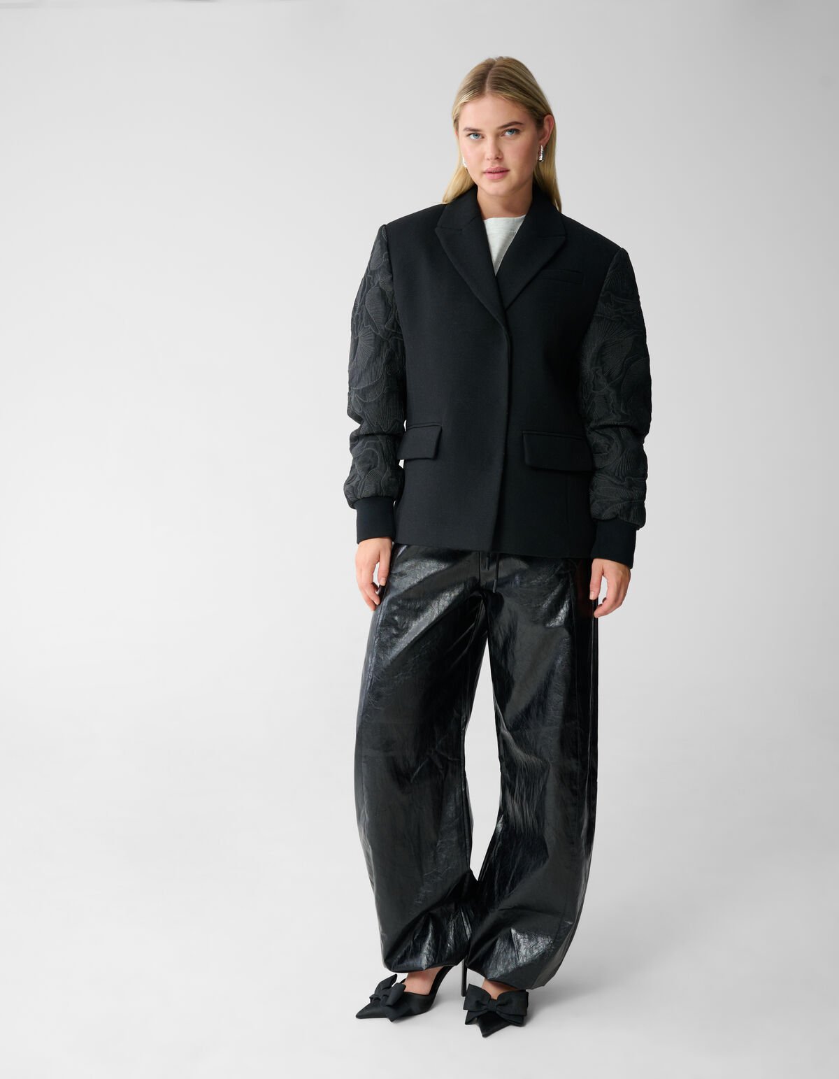 Korte Mix Jas Zwart SHOEBY WOMEN