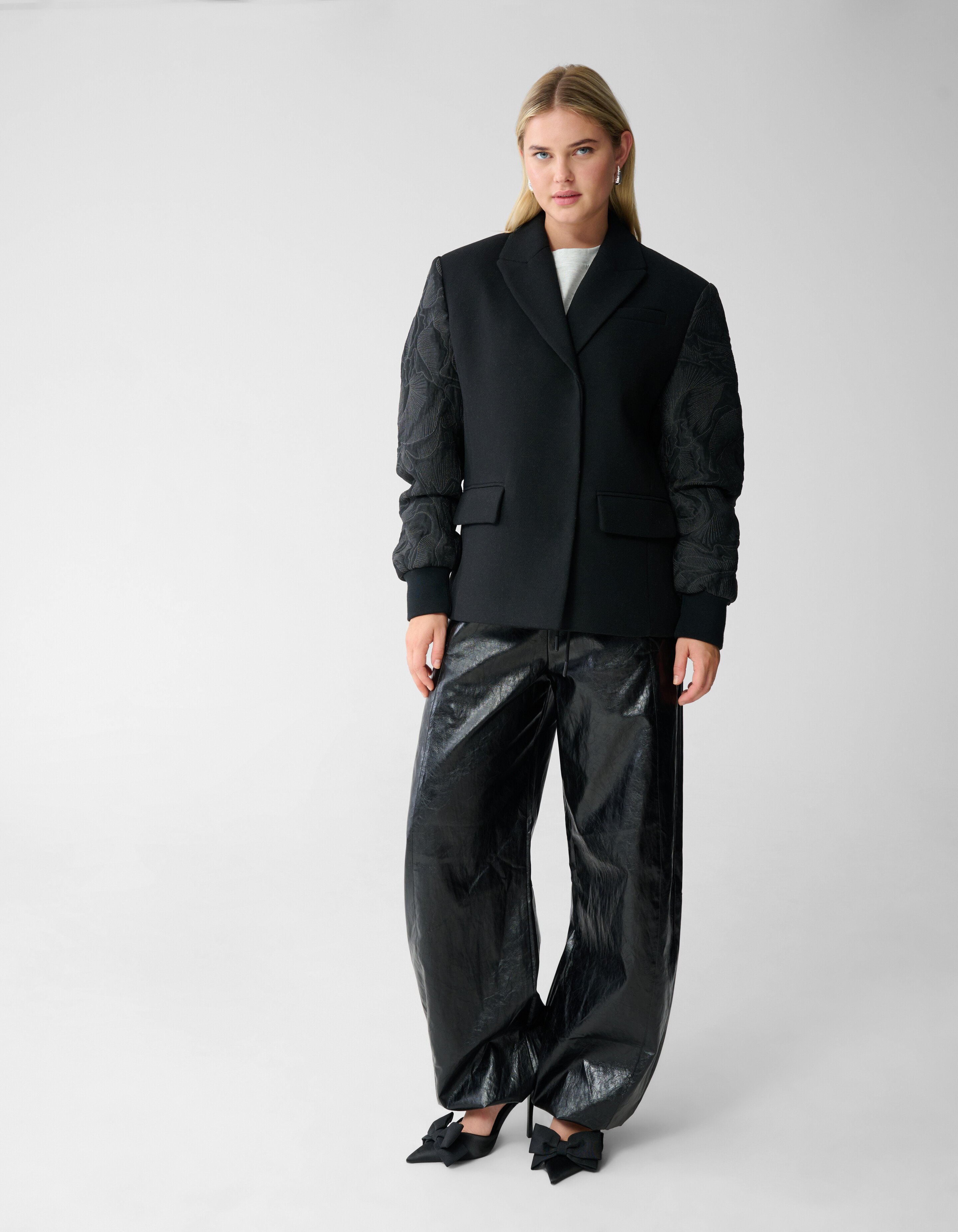 Korte Mix Jas Zwart SHOEBY WOMEN