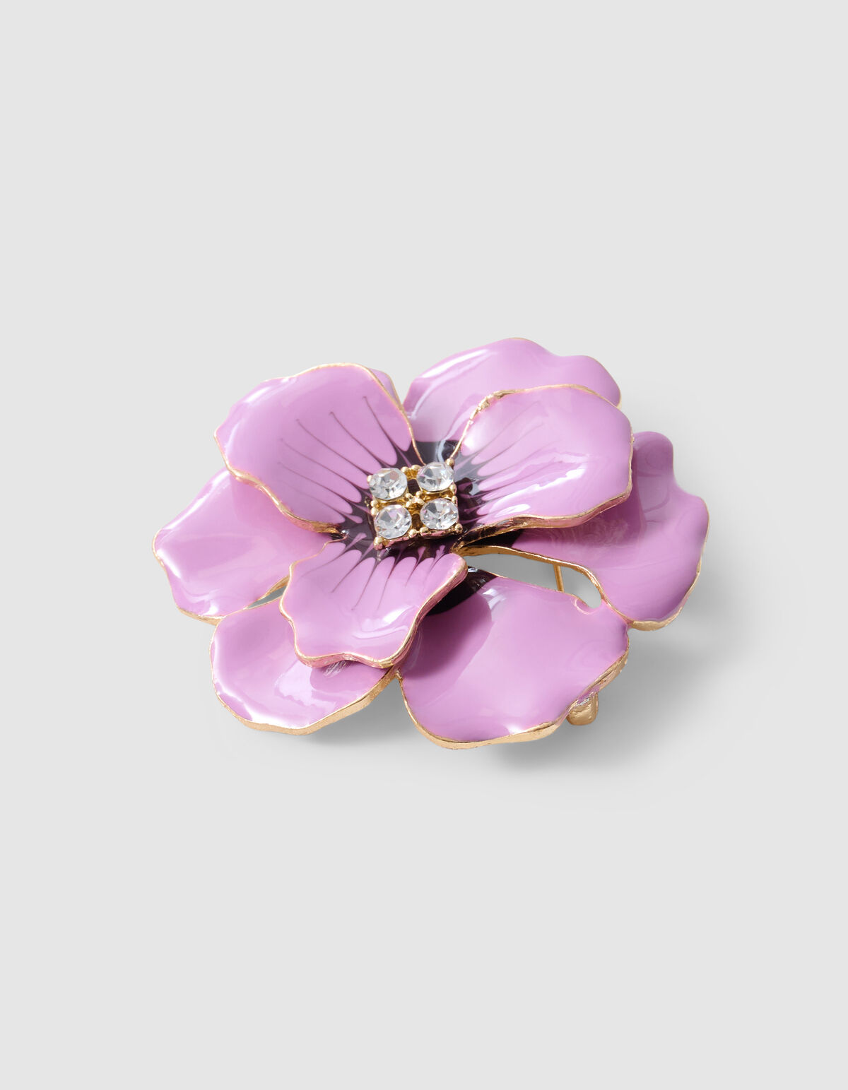 Strass Flower Broche Paars SHOEBY ACCESSOIRES