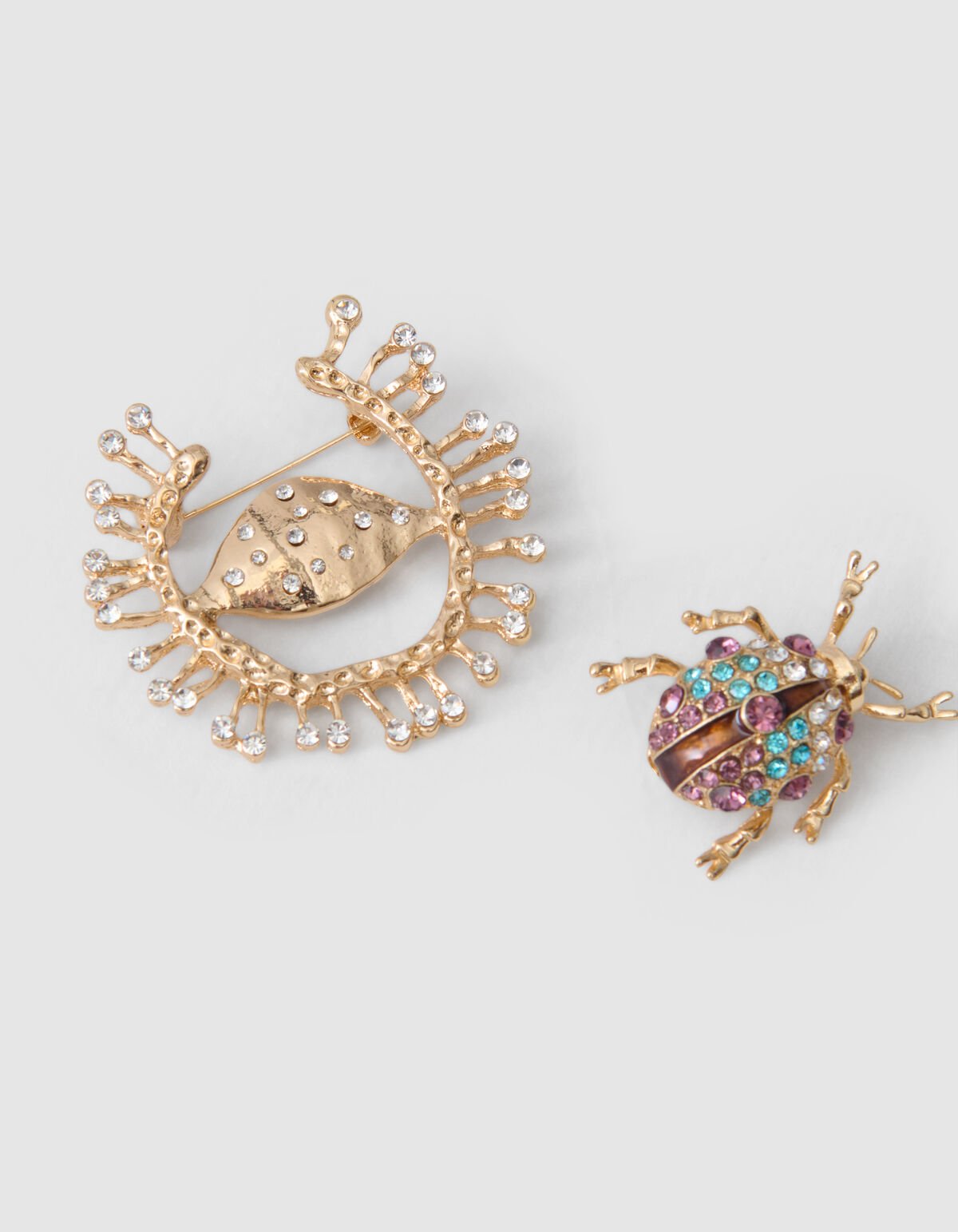 Strass Broche Set Goud By Fred SHOEBY ACCESSOIRES