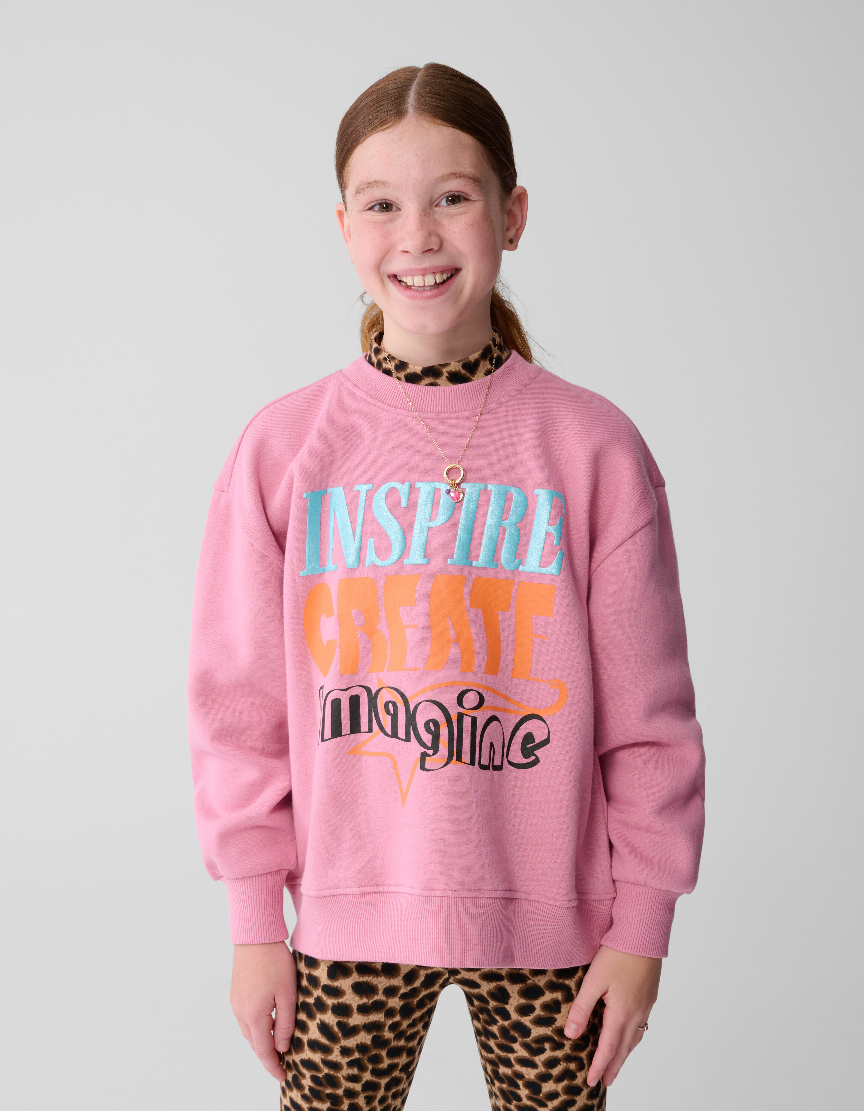 Inspire Artwork Sweater Roze SHOEBY GIRLS