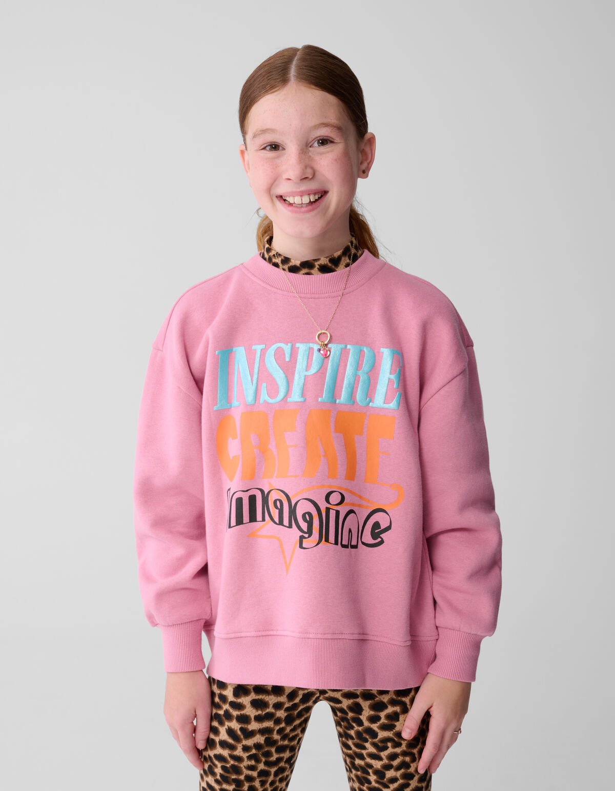 Inspire Artwork Sweater Roze SHOEBY GIRLS