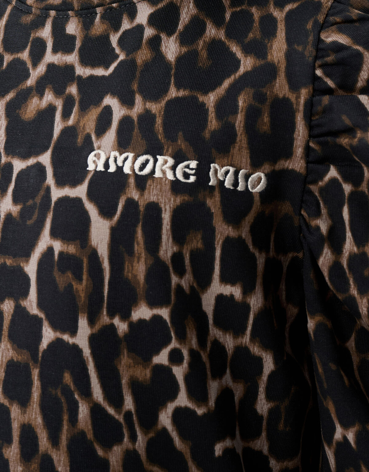 Printed Leopard Mini Jurk Bruin SHOEBY GIRLS