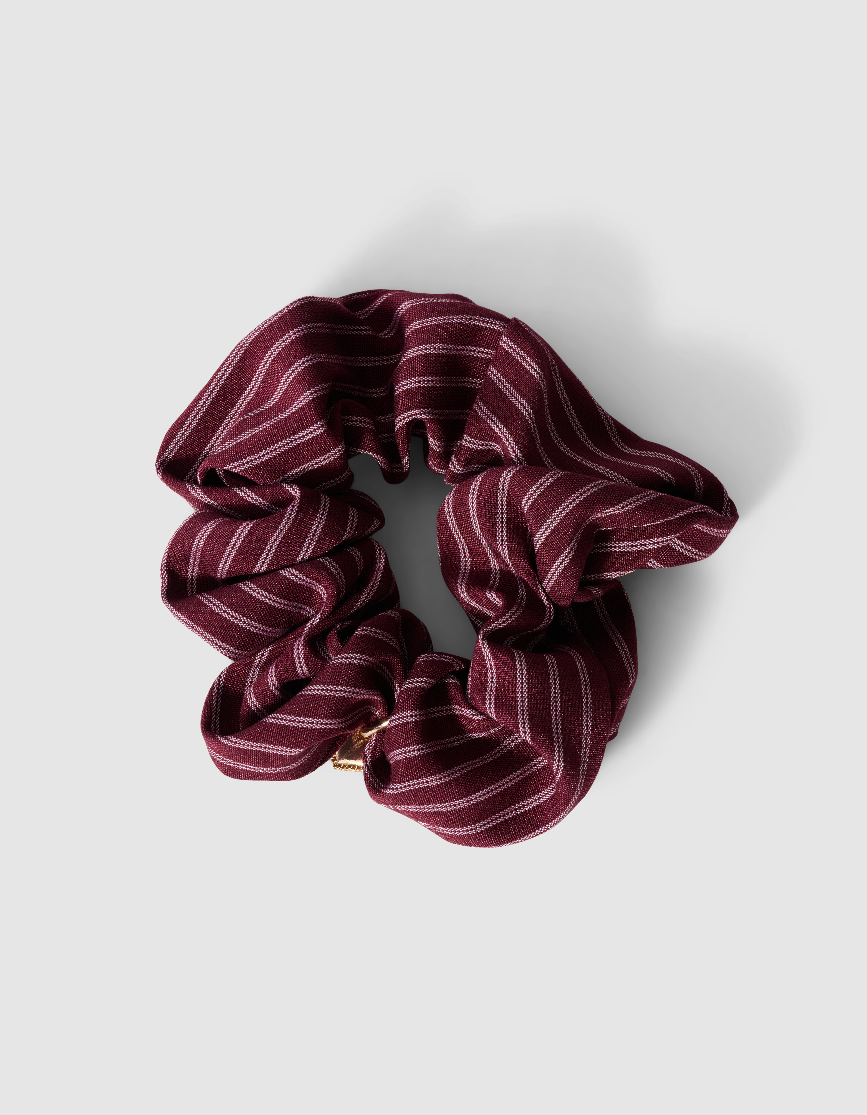 Gestreepte Scrunchie Donkerrood SHOEBY ACCESSOIRES
