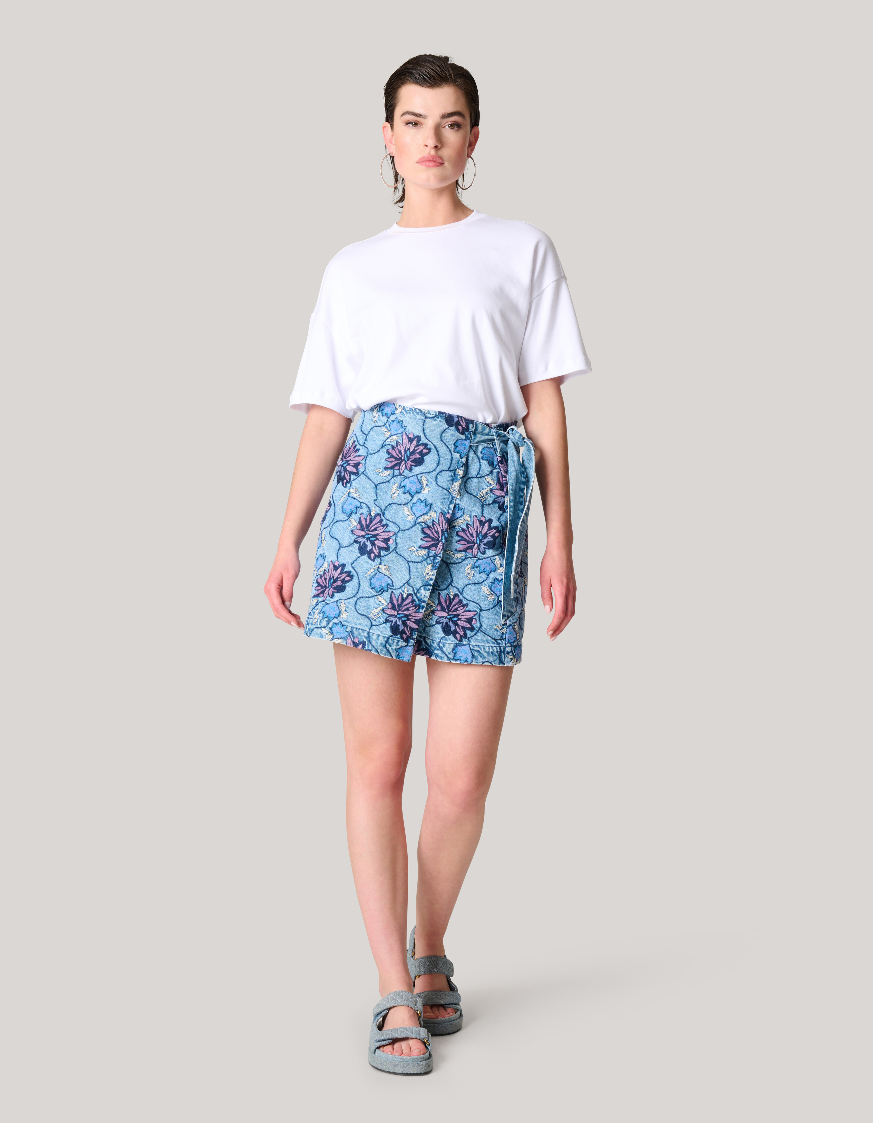 Embroidery Denim Rok SHOEBY WOMEN