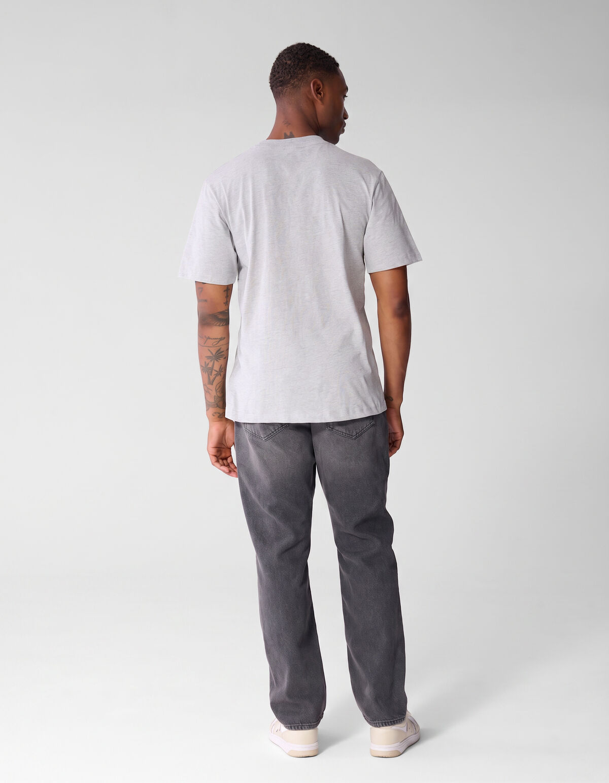Diagonal T-shirt Lichtgrijs SHOEBY MEN