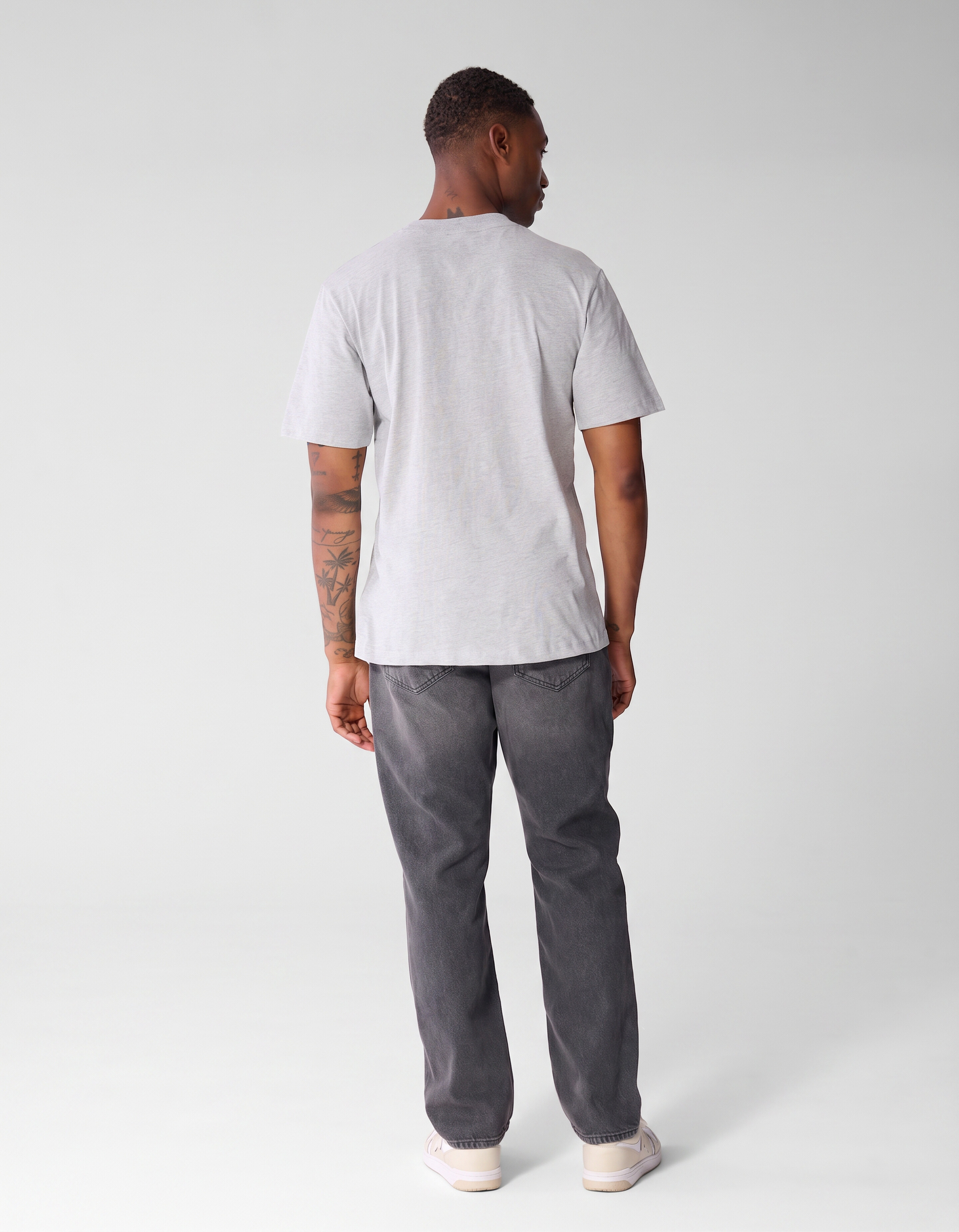 Diagonal T-shirt Lichtgrijs SHOEBY MEN