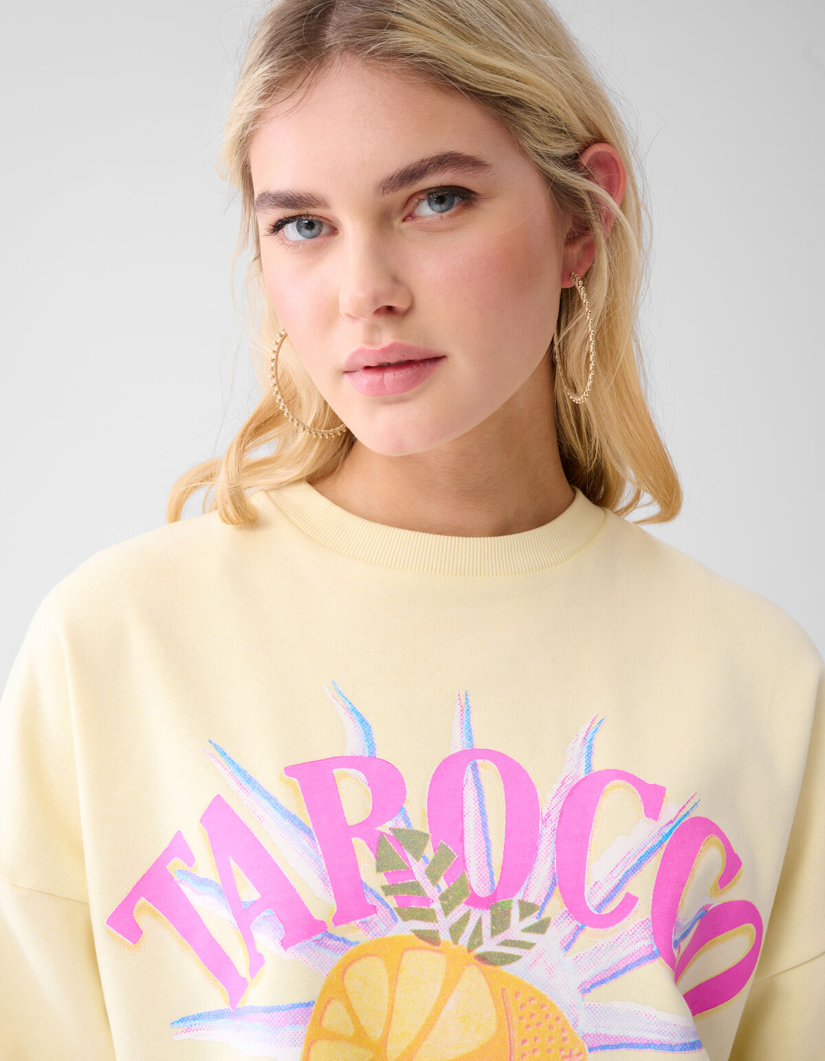 Tarocco Artwork Sweater Lichtgeel SHOEBY WOMEN