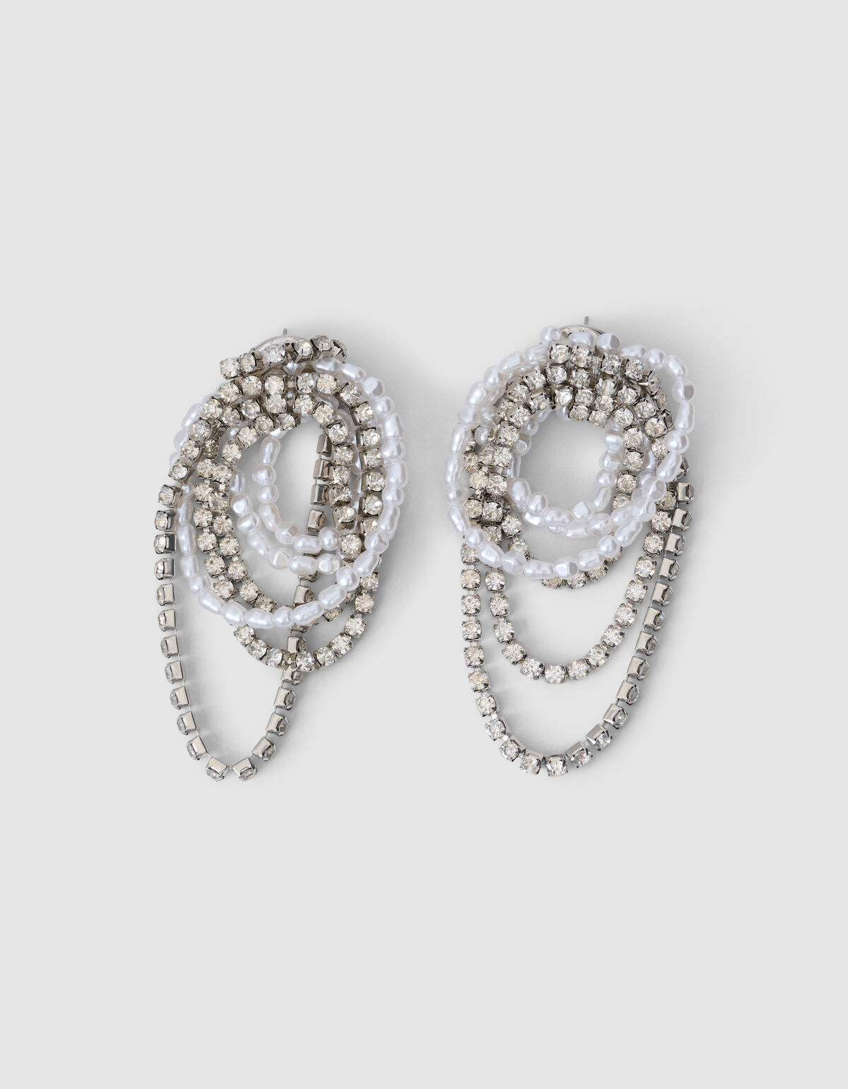 Mix Parel/Strass Oorbellen Zilver SHOEBY ACCESSOIRES