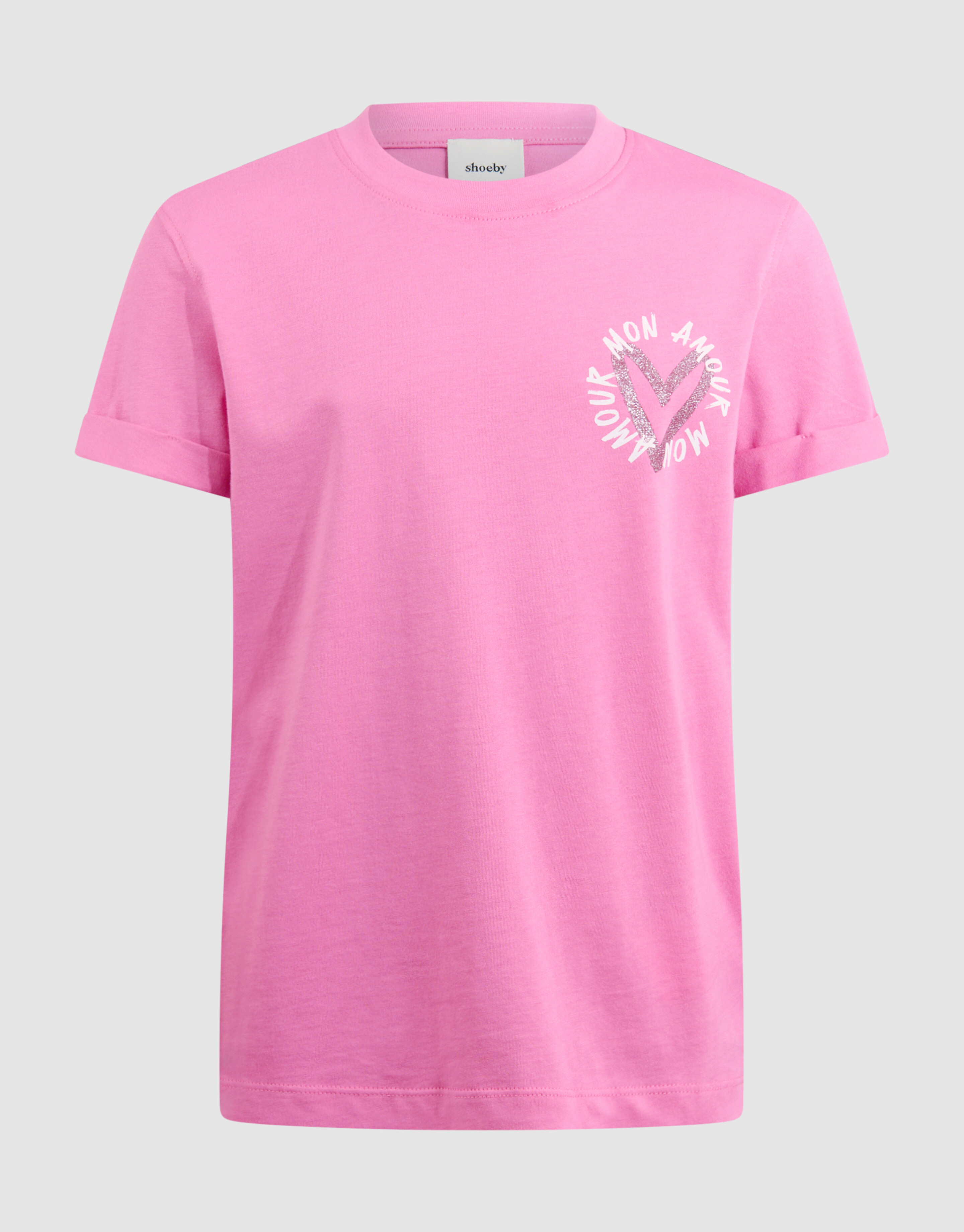 Mon Amour Artwork T-shirt Roze SHOEBY GIRLS