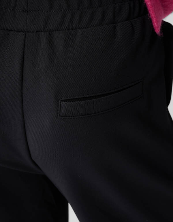 Heart Tape Wide Leg Broek Donkergrijs SHOEBY GIRLS