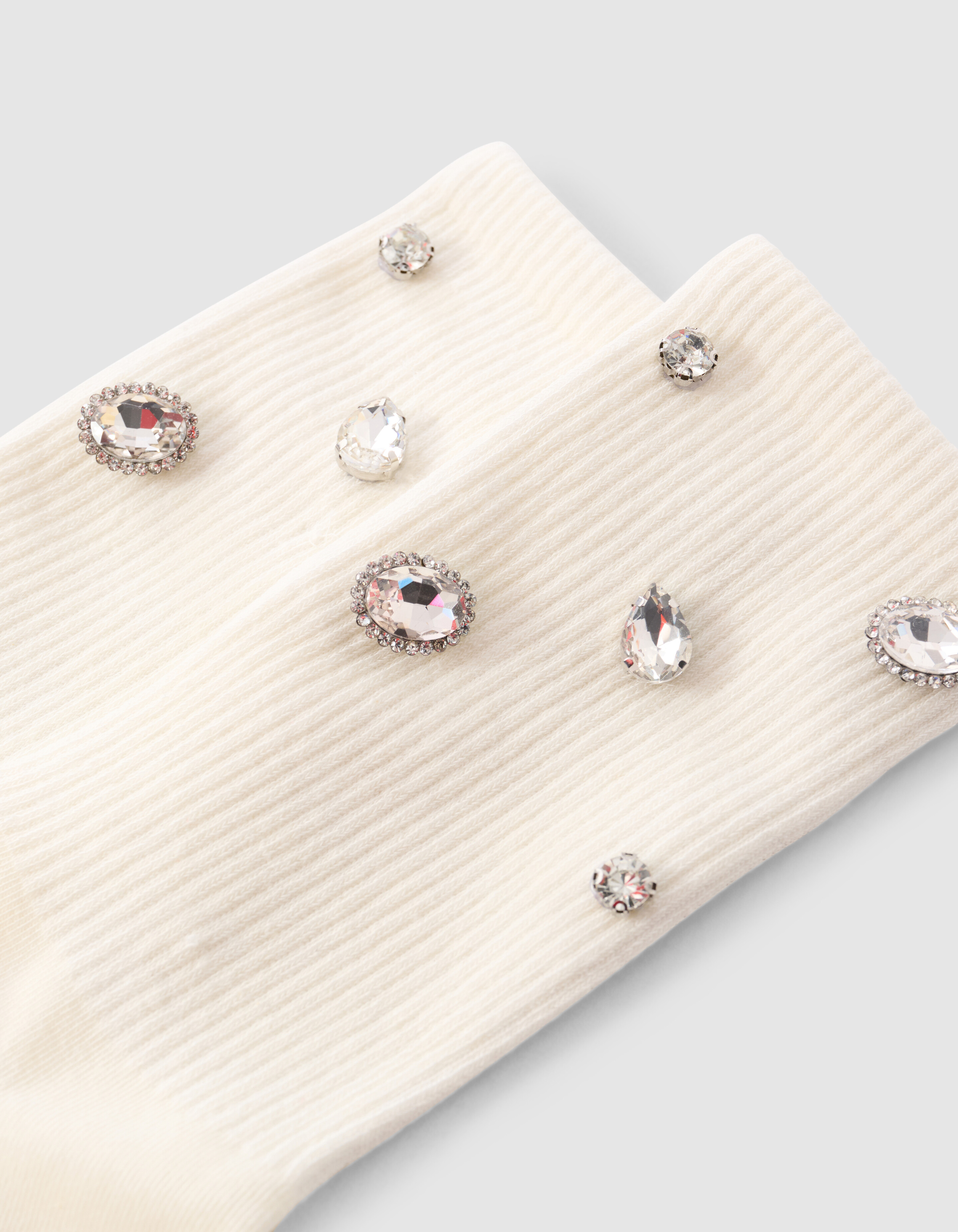 Strass Sokken Gebroken Wit SHOEBY ACCESSOIRES