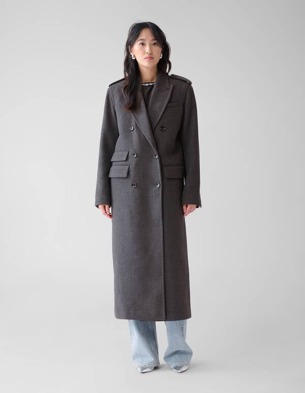 Lange Trenchcoat Donkergrijs SHOEBY WOMEN