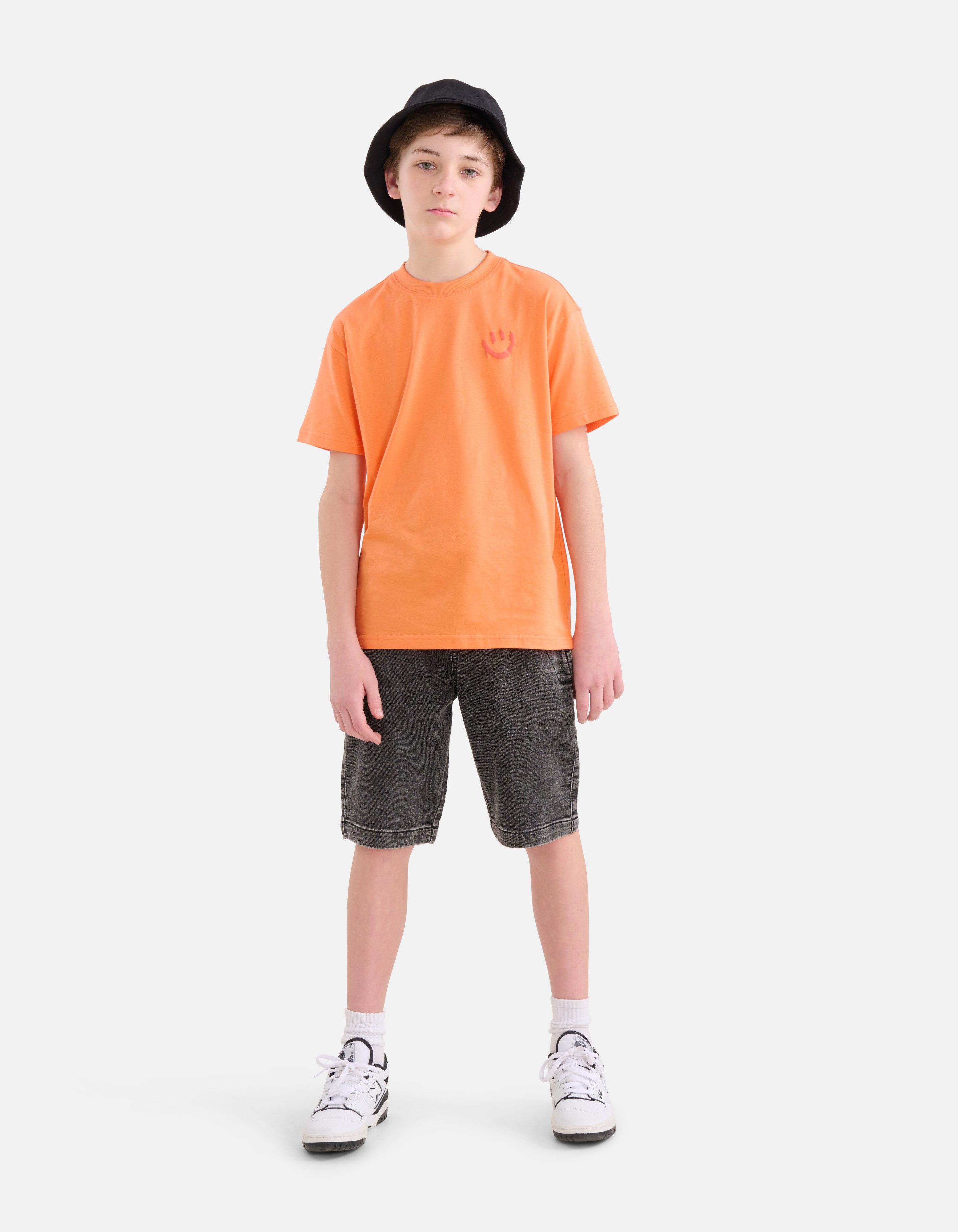 Smiley Artwork T-shirt Oranje SHOEBY BOYS