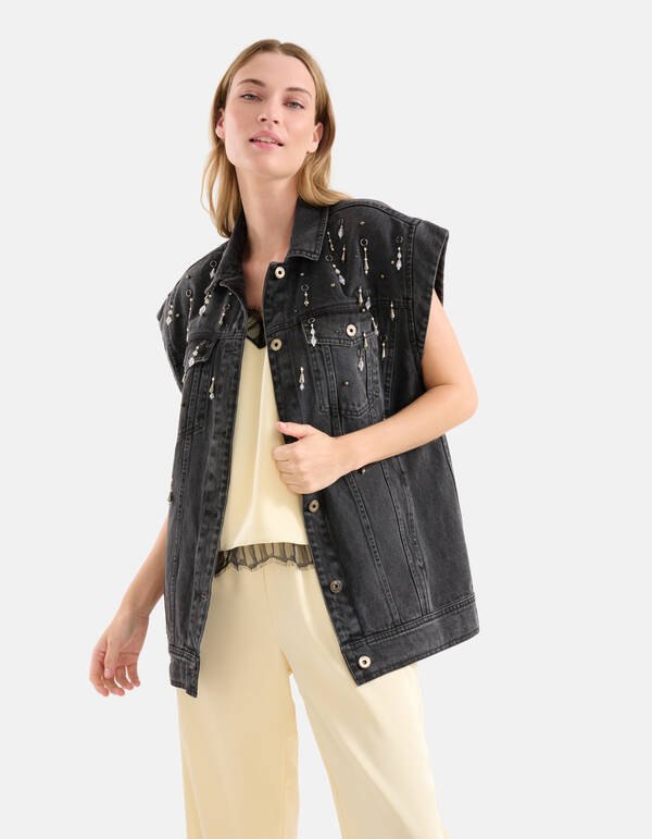 Rocky Denim Gilet Grijs SHOEBY WOMEN