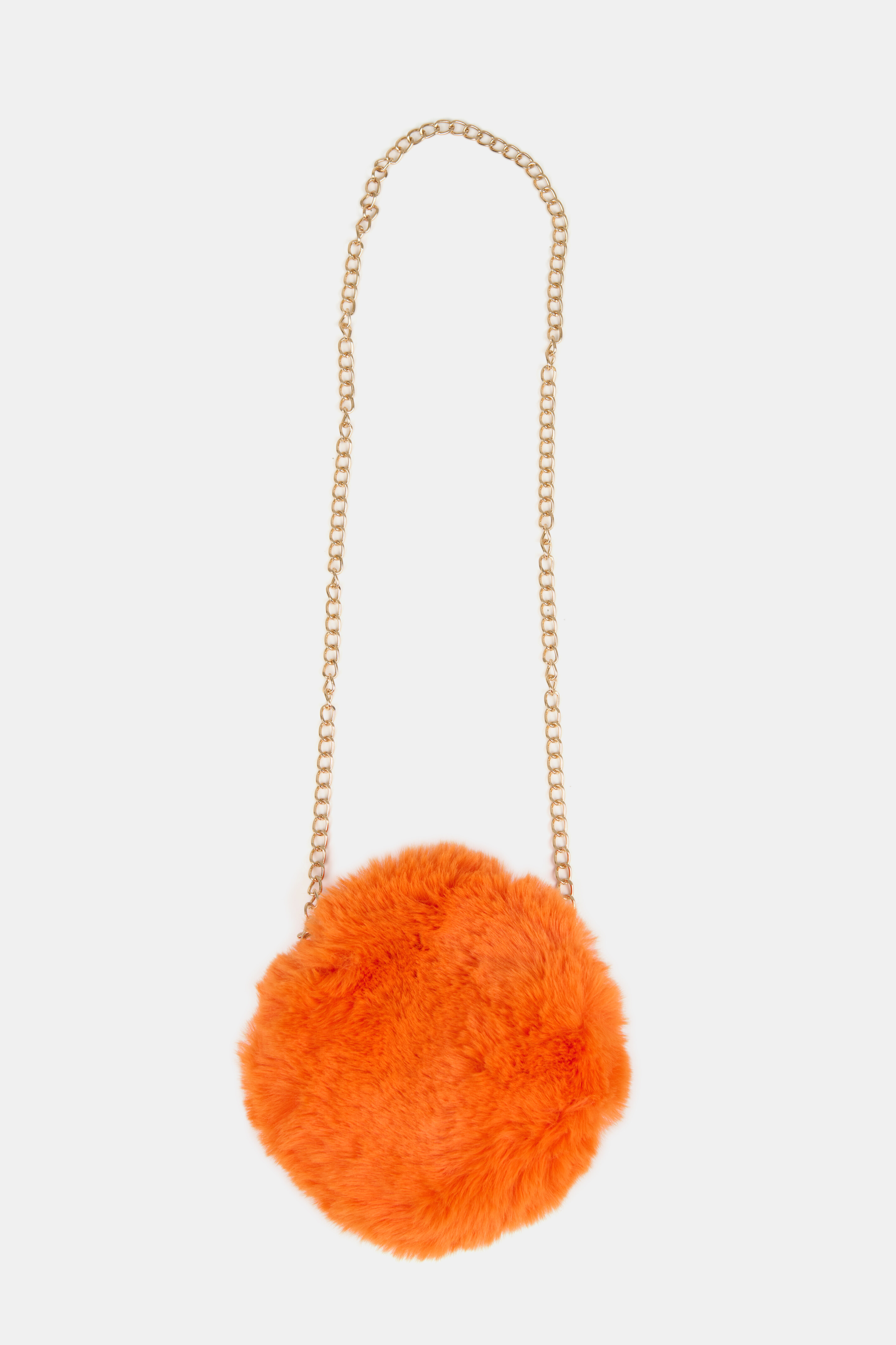 Ronde Fur Tas Oranje ACCESSOIRES SHOEBY