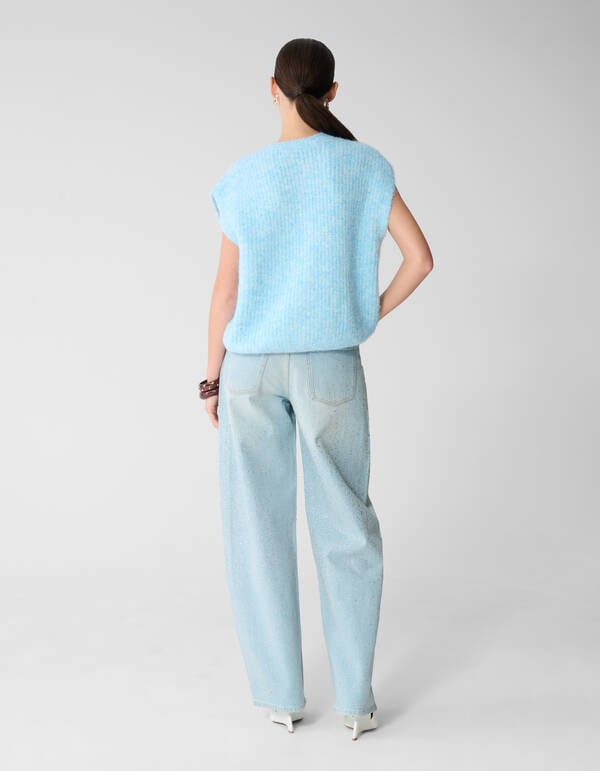 Strass Waterfall Barrel Fit Jeans Bleached SHOEBY WOMEN