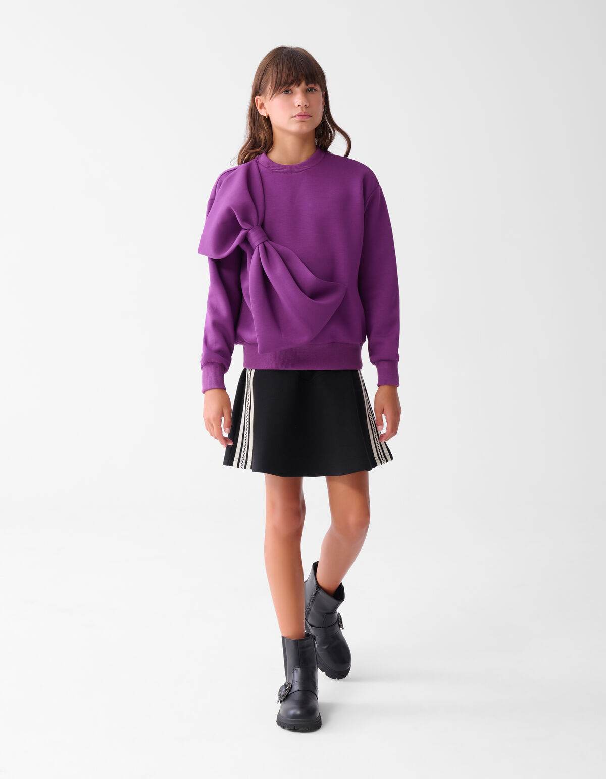 Strik Sweater Paars SHOEBY GIRLS