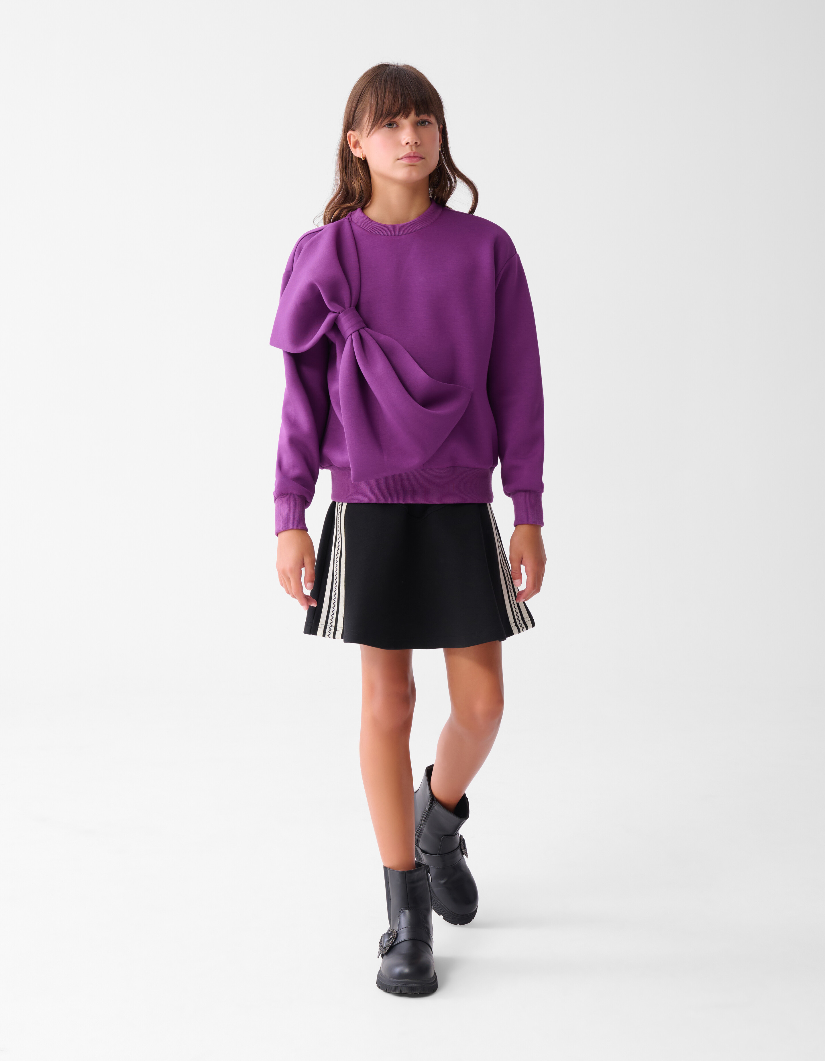 Strik Sweater Paars SHOEBY GIRLS