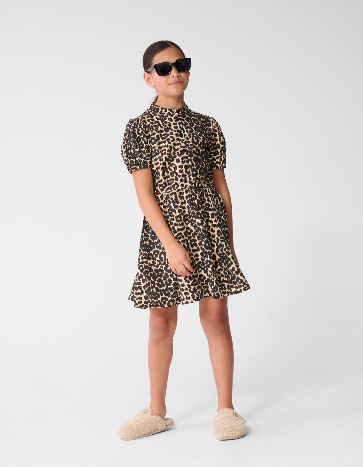Leopard Mini Jurk Lichtbruin SHOEBY GIRLS