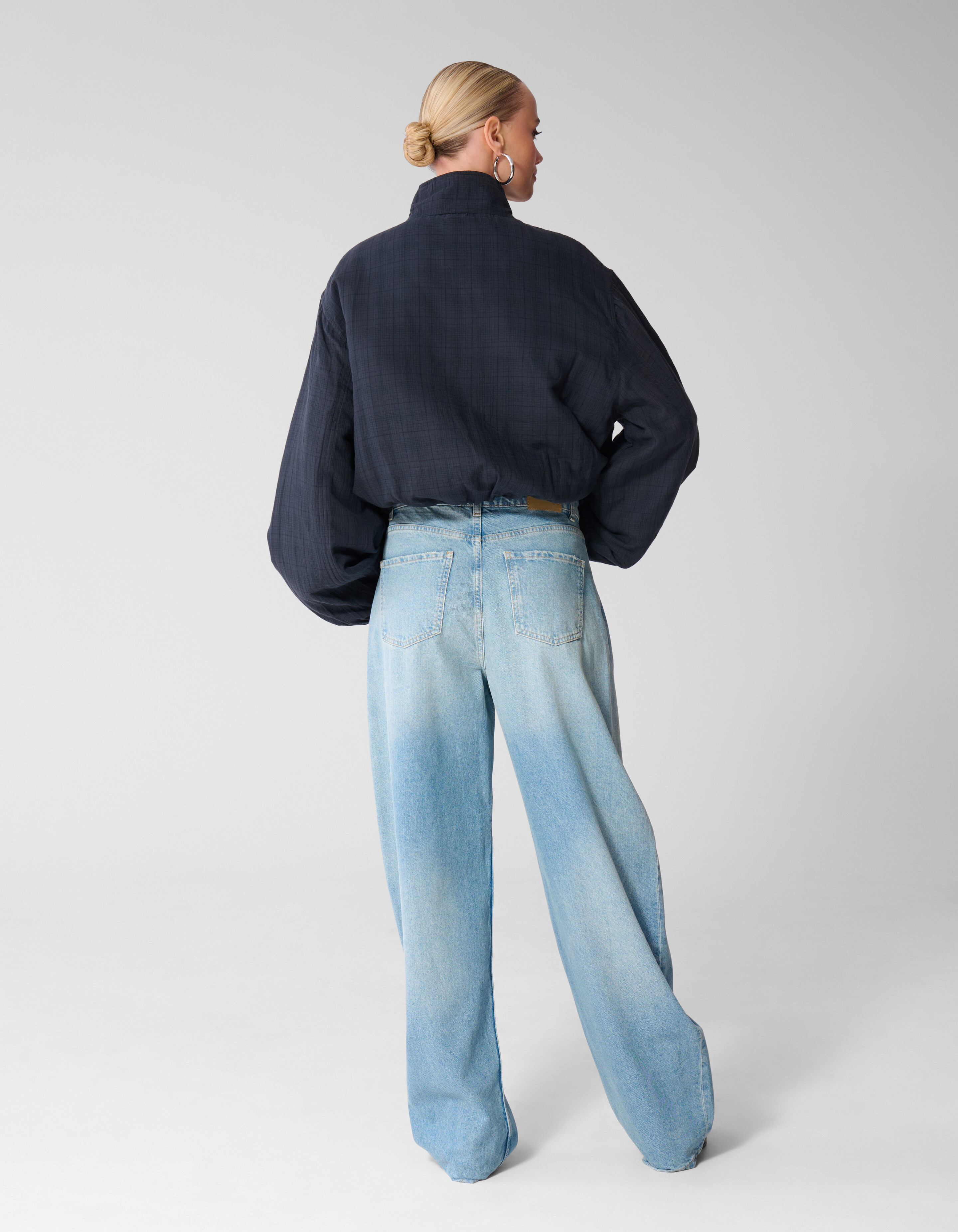 Cropped Ruiten Bomber Donkerblauw SHOEBY WOMEN