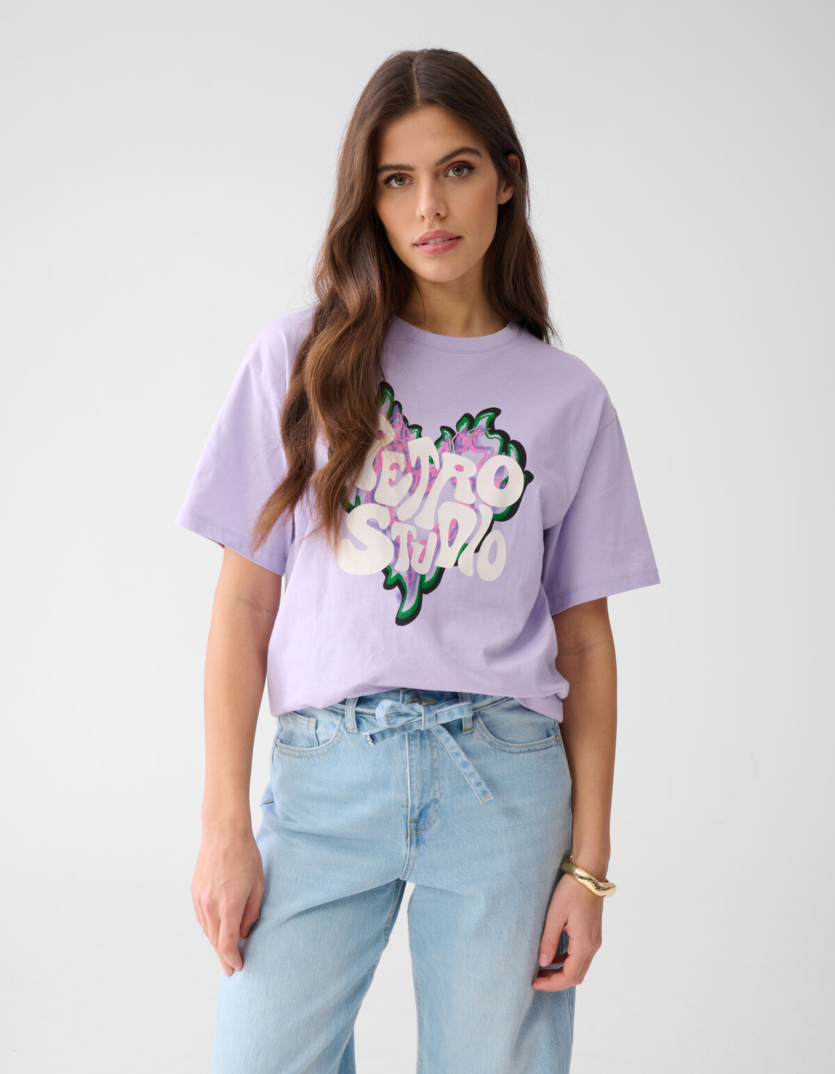 Artwork T-shirt Lichtpaars SHOEBY WOMEN