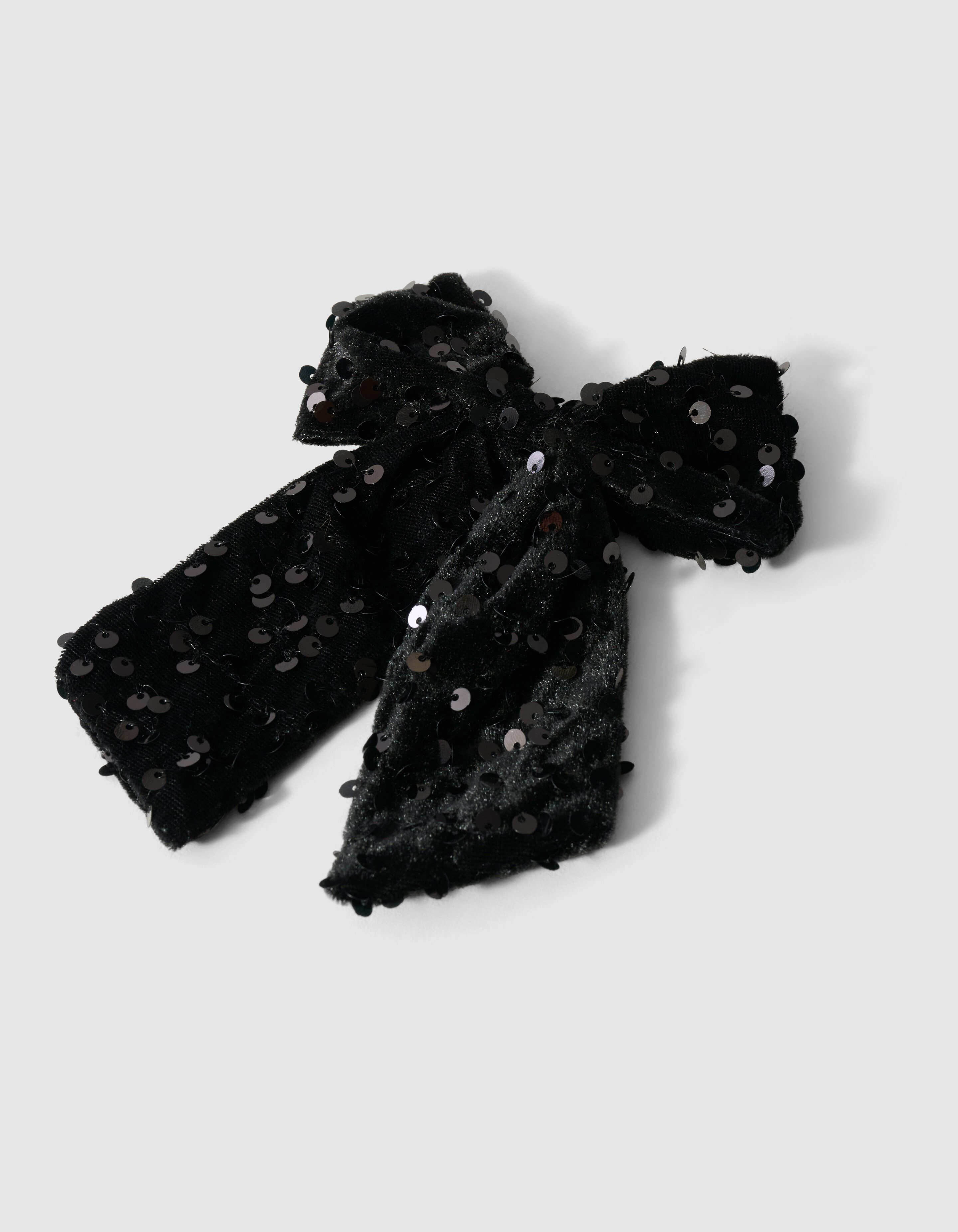 Velvet Pailletten Haarclip Zwart SHOEBY ACCESSOIRES