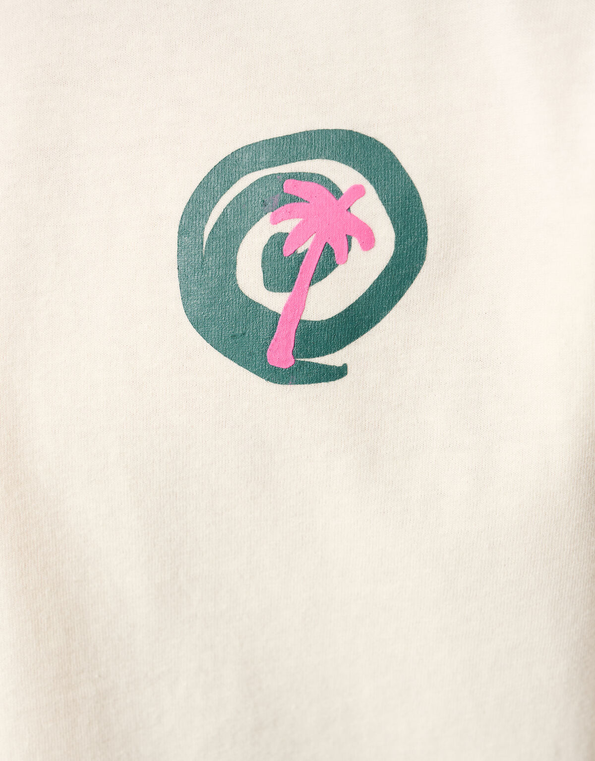 Palm Artwork T-shirt Gebroken Wit SHOEBY BOYS