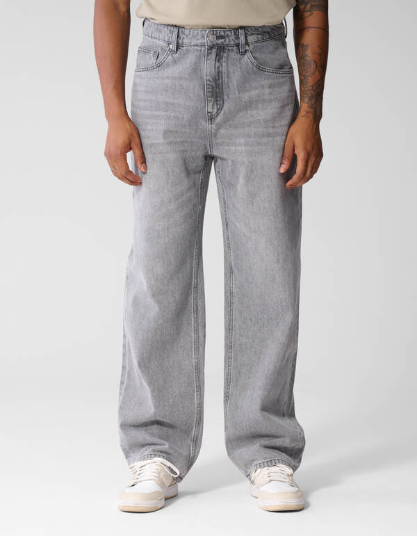 Baggy Fit Jeans Grijs L34 SHOEBY MEN