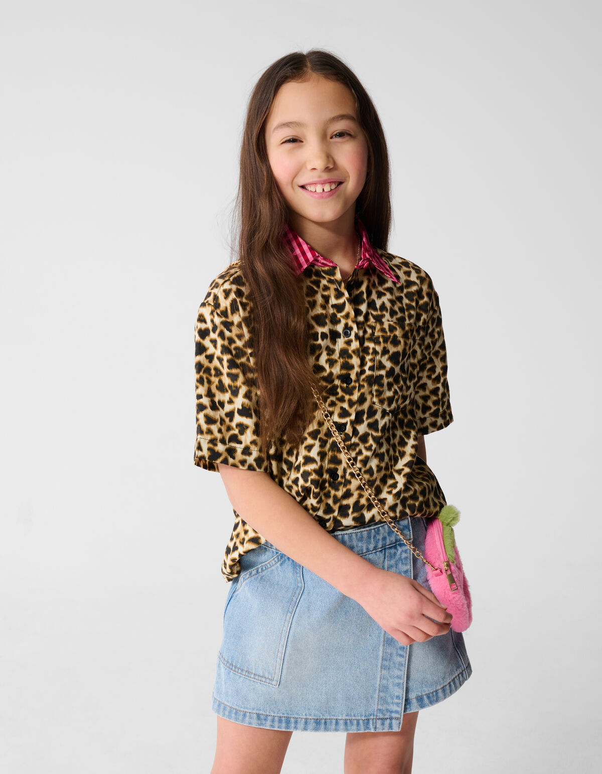 Mix Leopard Blouse Lichtbruin SHOEBY GIRLS