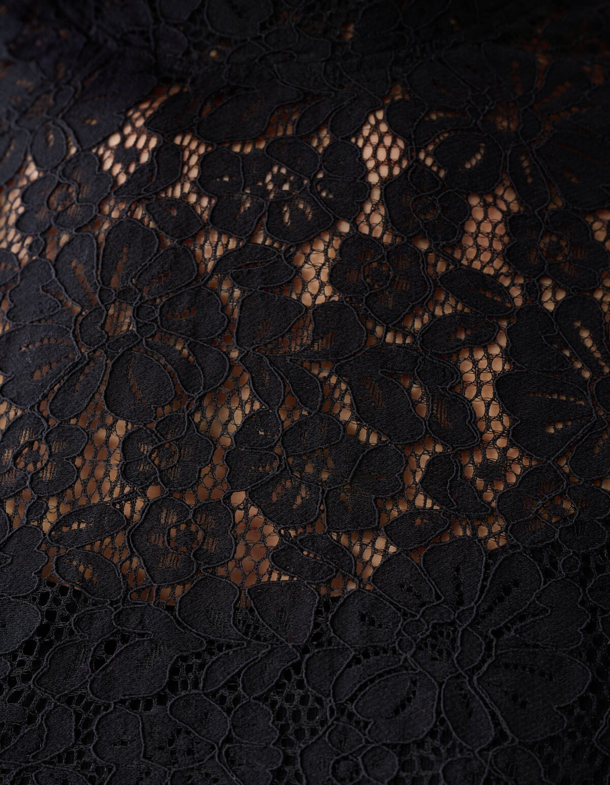 Two Tone Kanten Top Zwart SHOEBY WOMEN