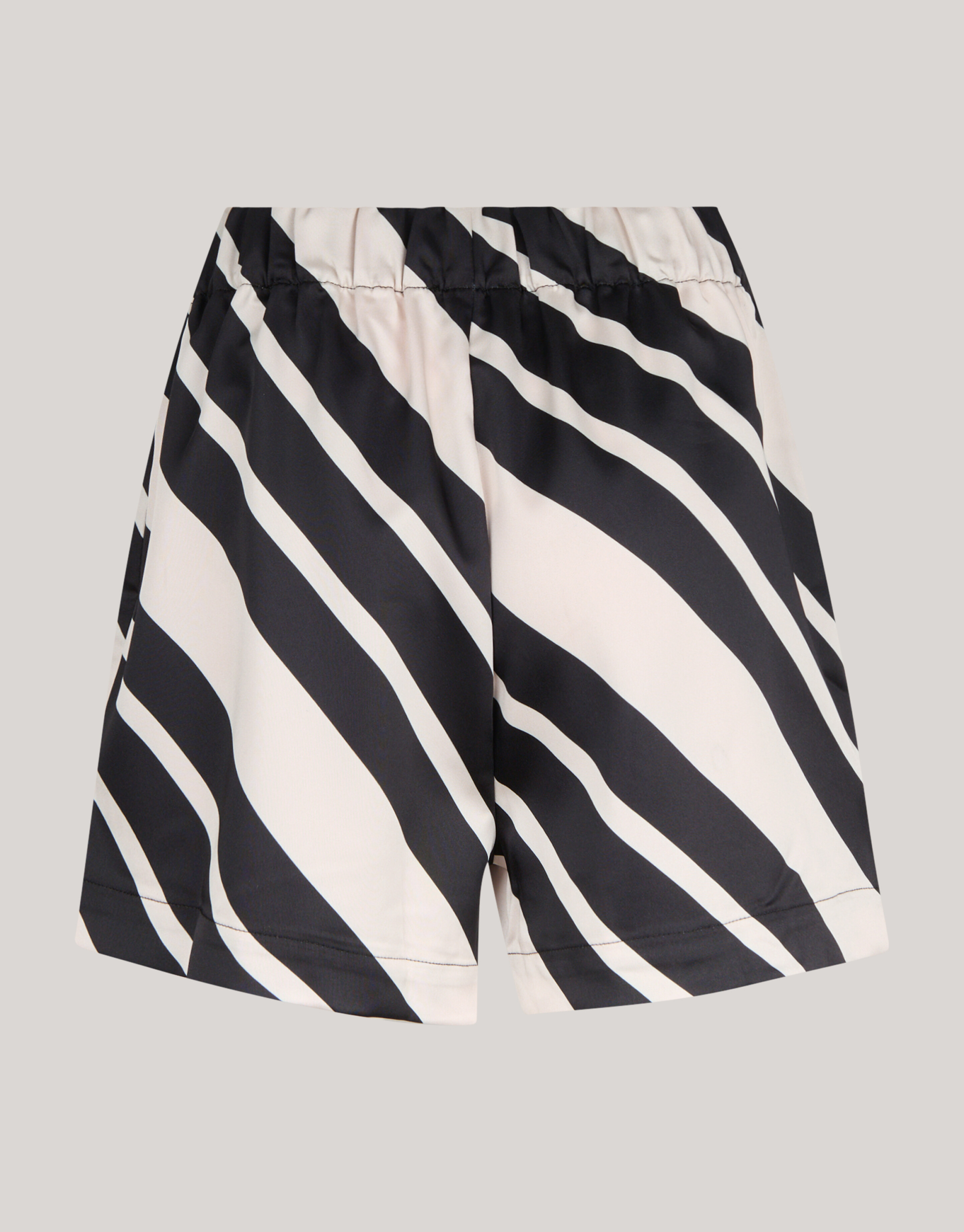 Gestreepte Satijnen Short Zwart/Wit SHOEBY WOMEN