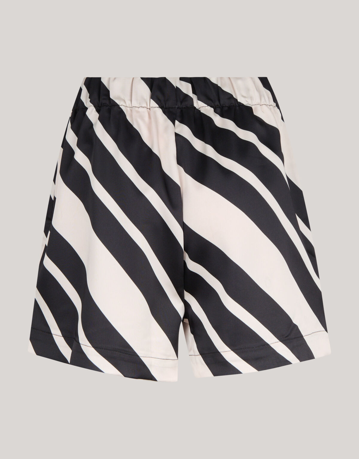 Gestreepte Satijnen Short Zwart/Wit SHOEBY WOMEN