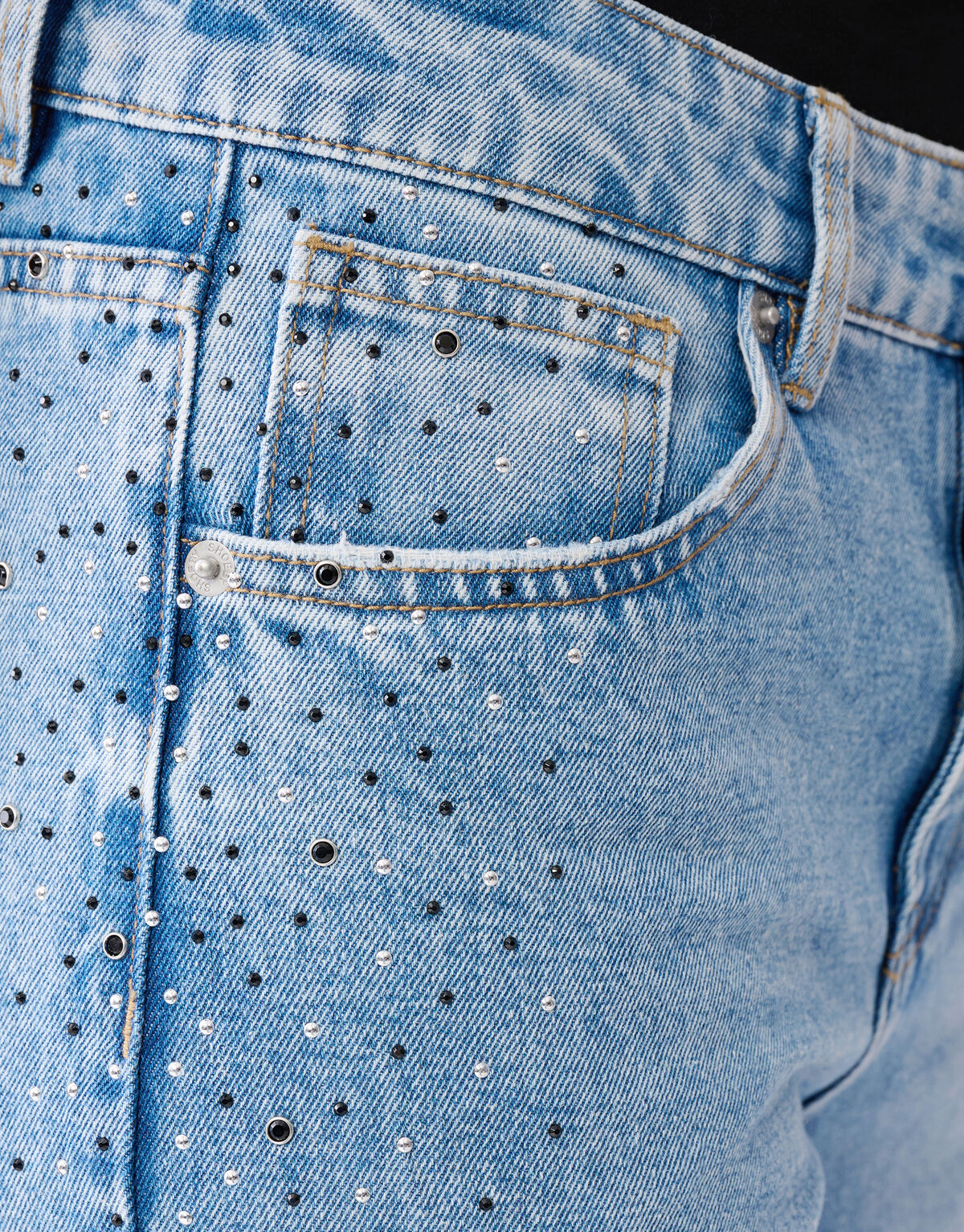 Studs Straight Fit Jeans Mediumstone SHOEBY WOMEN