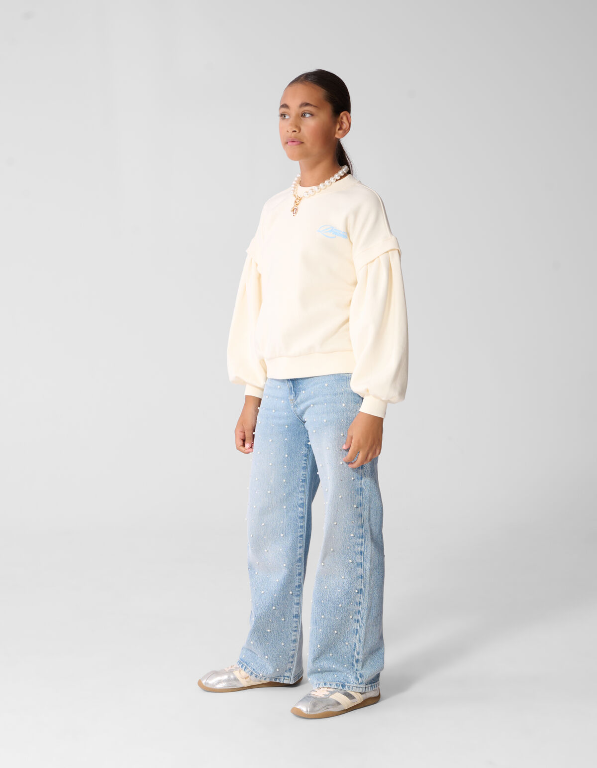 Pleated Sweater Gebroken Wit SHOEBY GIRLS