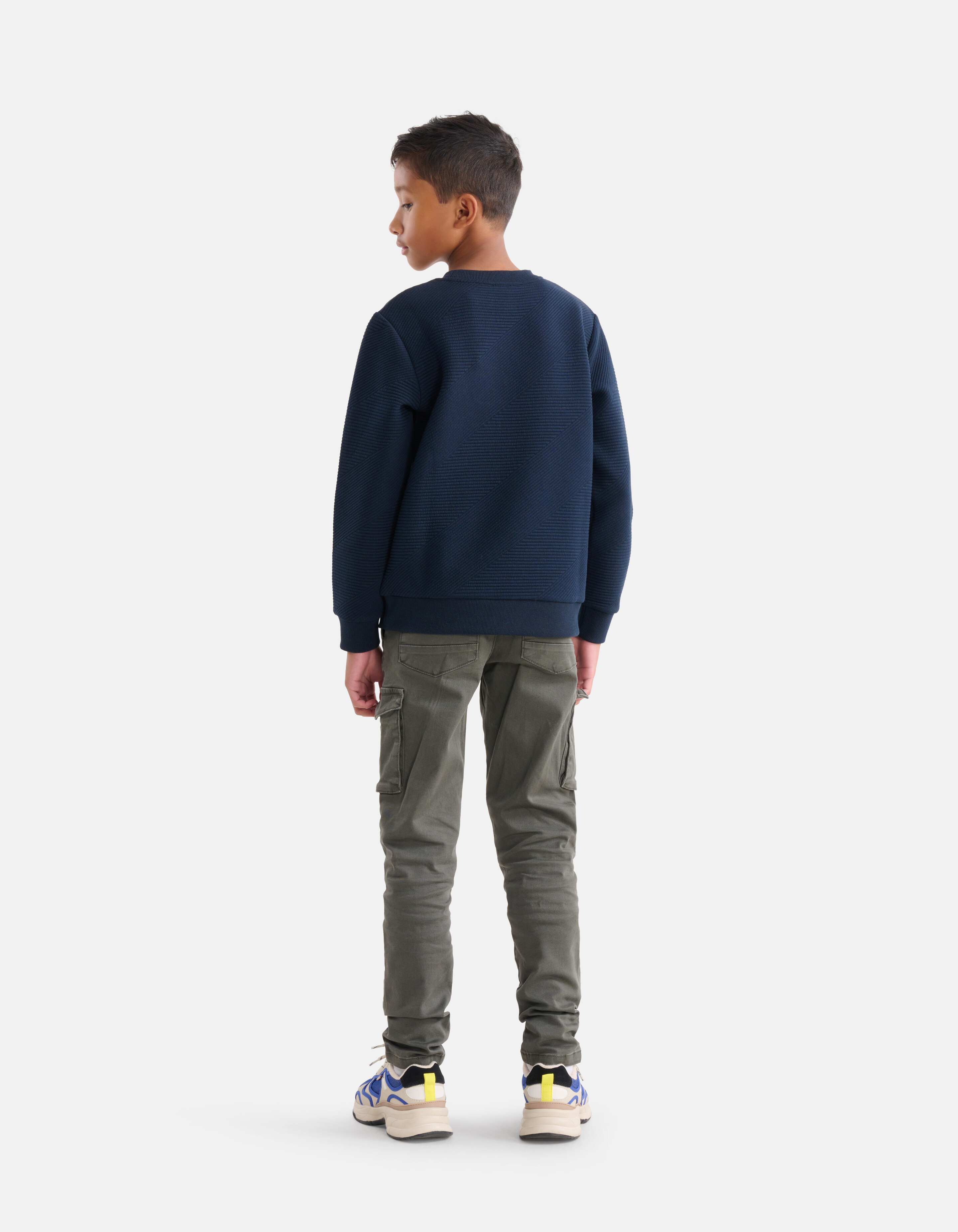 Structuur Sweater Donkerblauw SHOEBY BOYS