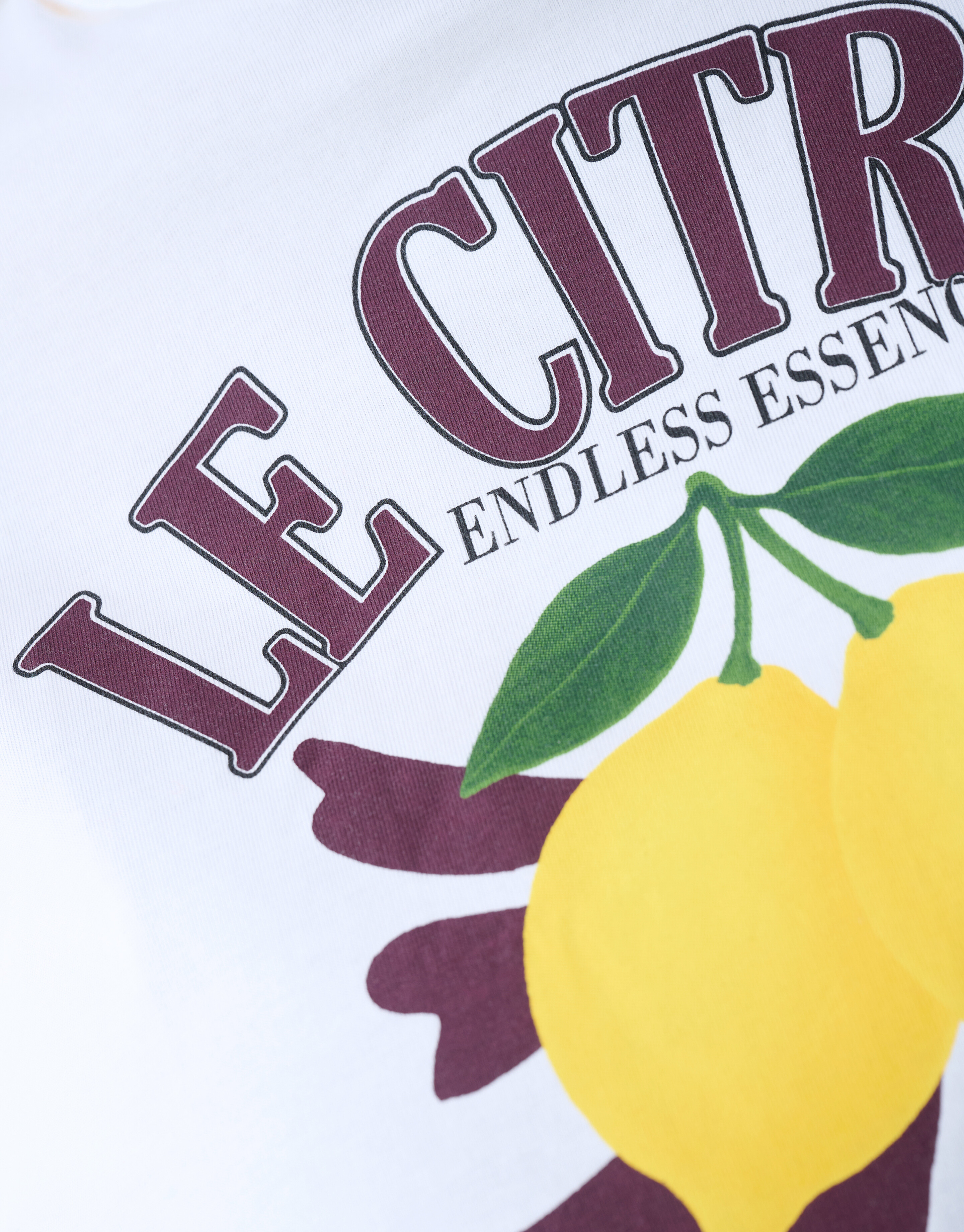 Oversized Le Citron Artwork T-shirt Wit SHOEBY WOMEN