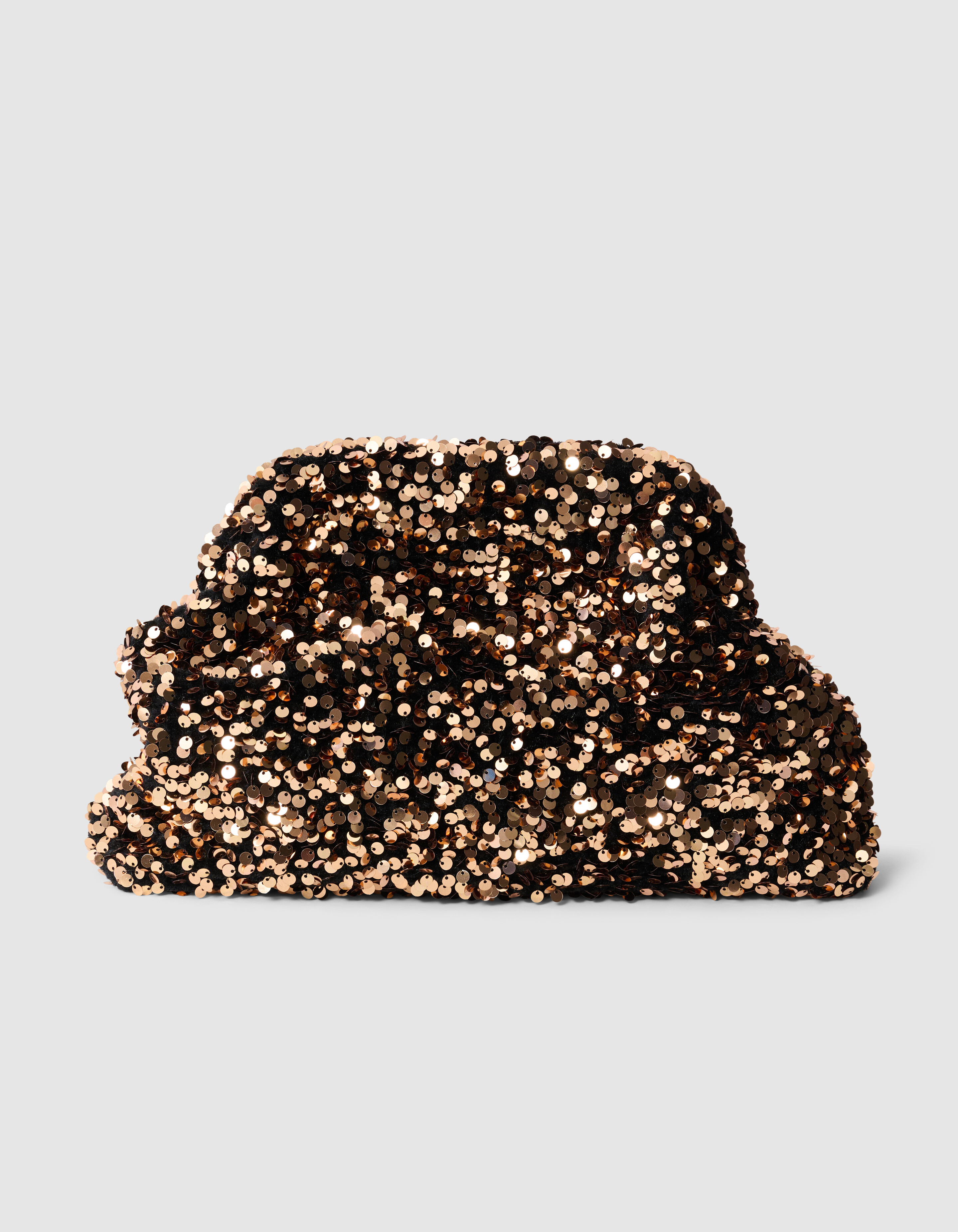 Sequin Clutch Donkerbruin SHOEBY ACCESSOIRES