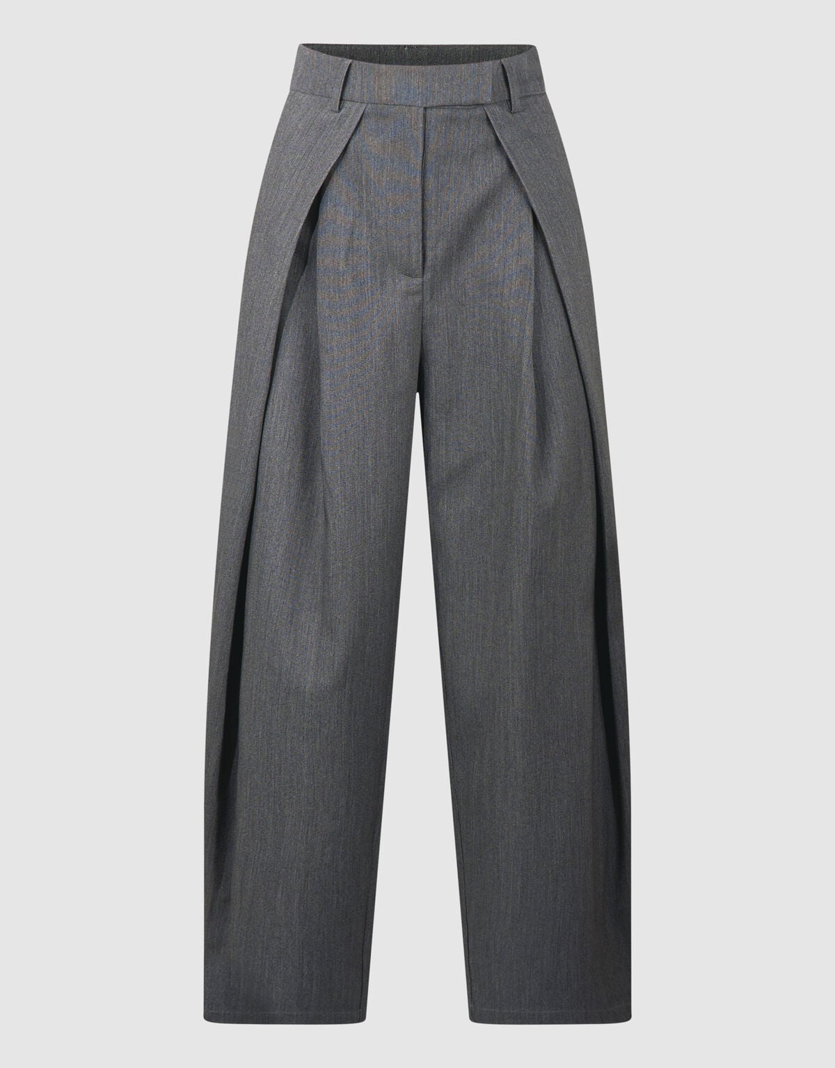 Pleated Flap Wide Leg Broek Grijs SHOEBY WOMEN