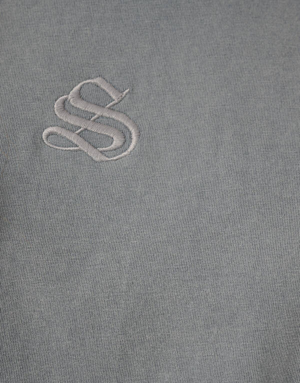 Washed Logo T-shirt Lichtgrijs SHOEBY WOMEN