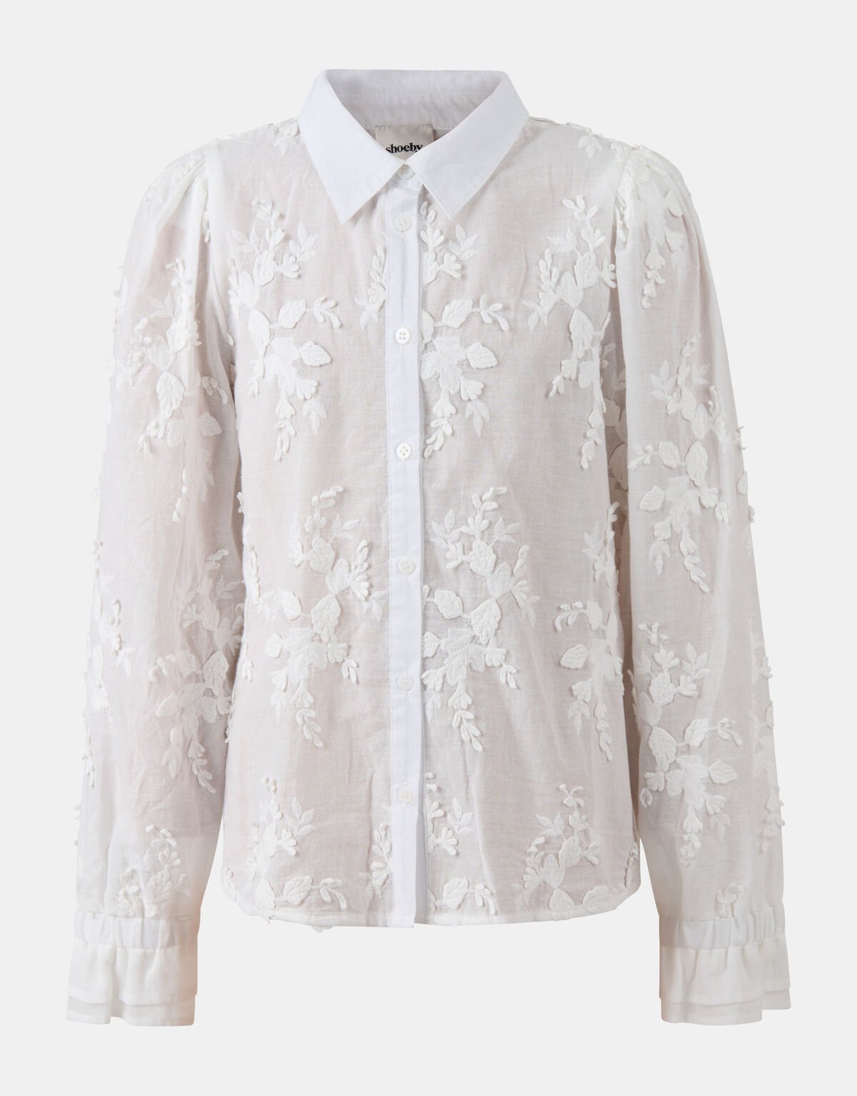 Geborduurde Blouse Wit SHOEBY GIRLS