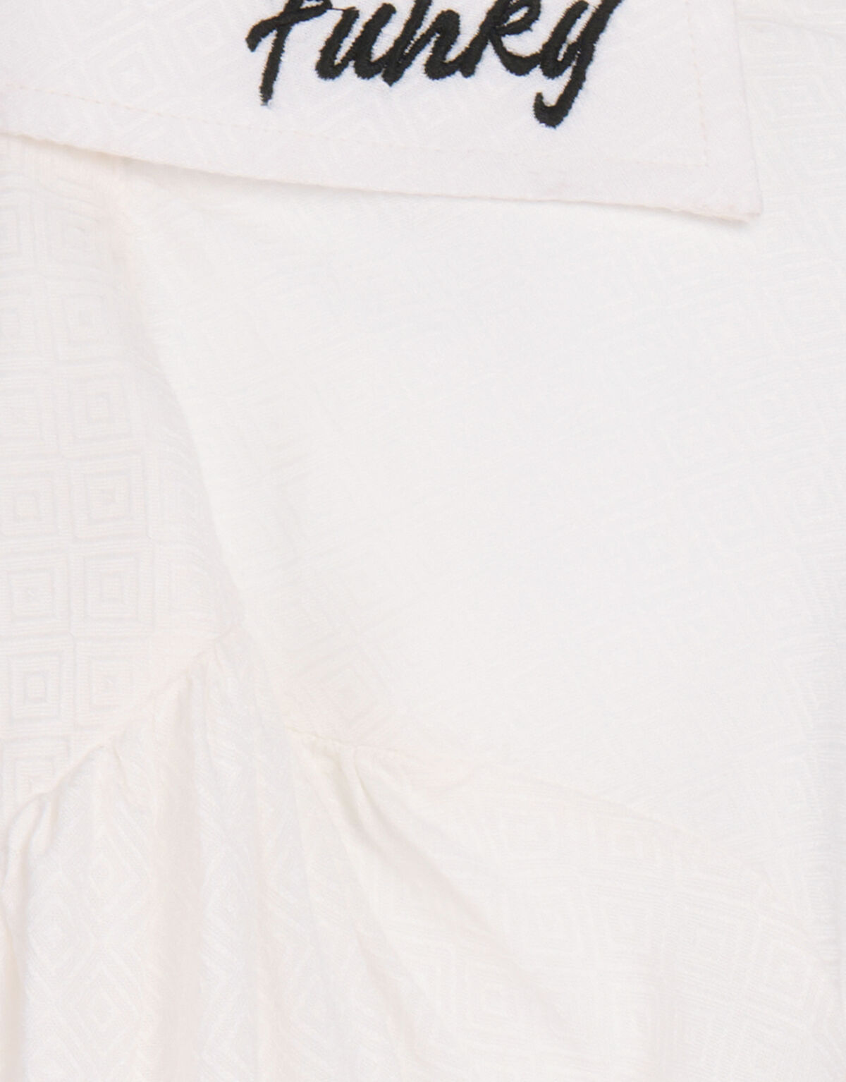 Embroidery Tekst Blouse Wit SHOEBY GIRLS