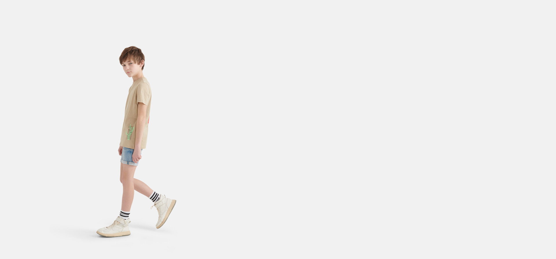Artwork T-shirt Beige SHOEBY BOYS