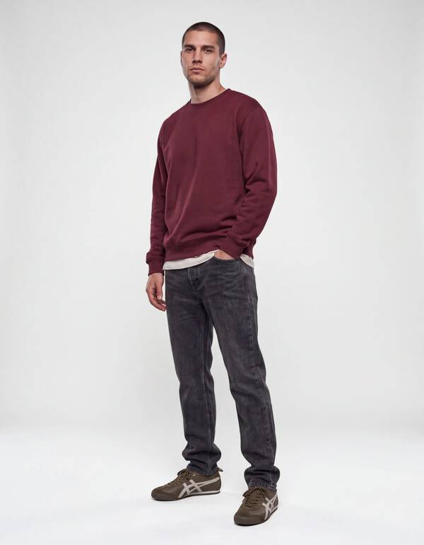 Crewneck Trui Donkerrood SHOEBY MEN