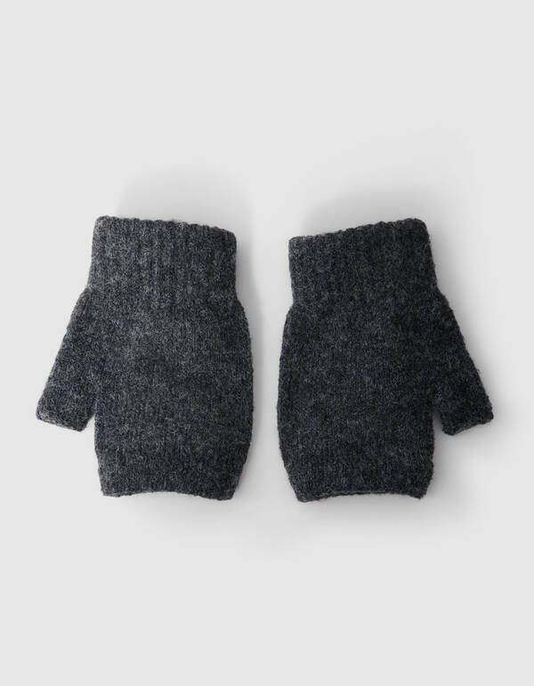 Beaded Fingerless Handschoenen Donkergrijs SHOEBY ACCESSOIRES
