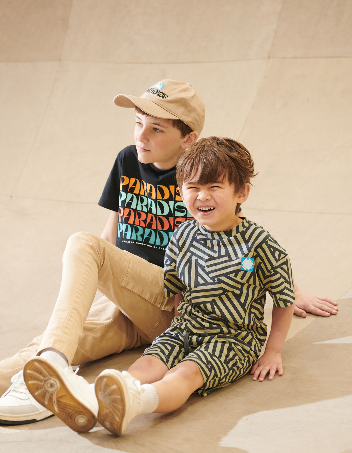 Geometrisch Short Zand SHOEBY BOYS