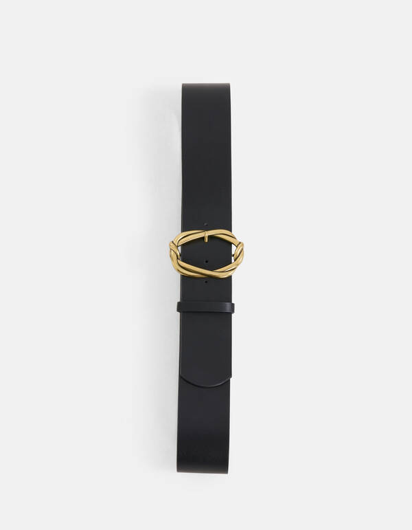 Braided Buckle Riem Zwart SHOEBY ACCESSOIRES