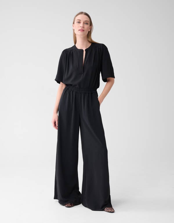 Twist Wide Leg Broek Zwart SHOEBY WOMEN